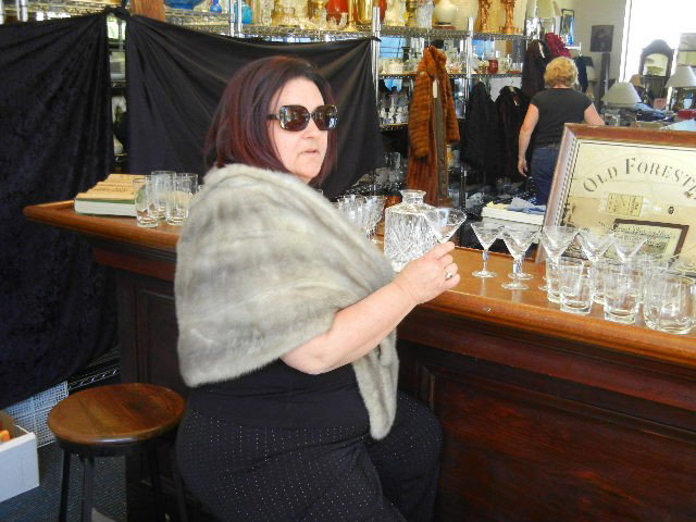 Vintage Silver Fox Fur Stole Wrap by Norma Cox: Vintage Silver Fox Fur Stole Wrap by Norma Cox