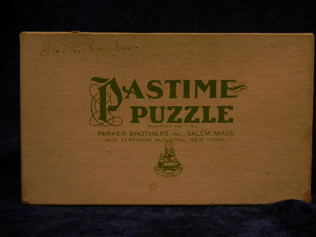 c 1917 Pastime Puzzle Love that Rules the World: c 1917 Patented on Bottom made by Parker Bros Flatiron Building New York , made in Salem, MA USA The Love that Rules the World Puzzle Name