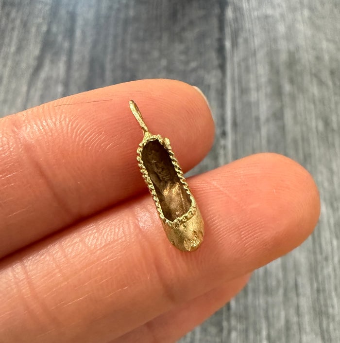 Enamel and 14K Gold Baby Shoe Charm (1 of 1)