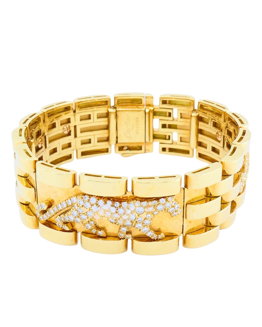 Cartier Walking Panthere Bracelet Mahango: Diamond 18K Gold