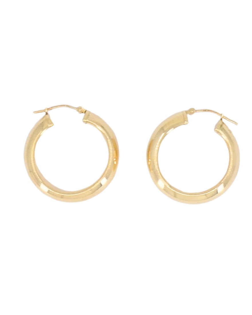 Vintage 14K Gold Hoop Earrings: Estate Jewelry
