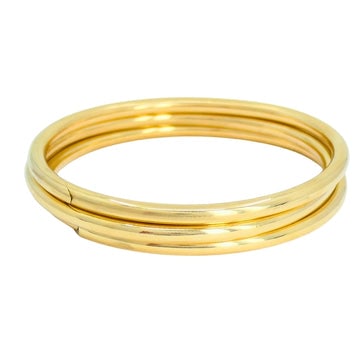 Vintage Cartier Set of Three Bangle Bracelets: 14K Gold Estate Jewelry