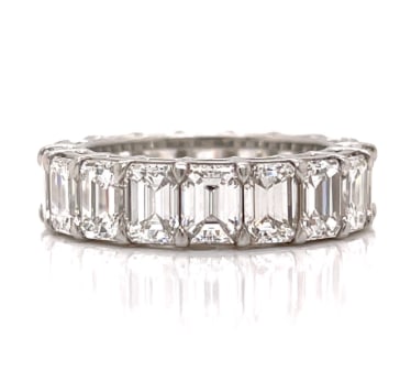 Platinum 12.60 Ct. Emerald-cut Diamond Eternity Ring (1 of 1)