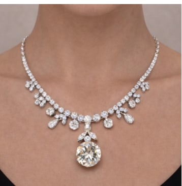 18K White Gold GIA Certified 37.31 Ct. Diamond Necklace: 18K White Gold; GIA Certified featuring 37.31 Ct. of Diamonds.
