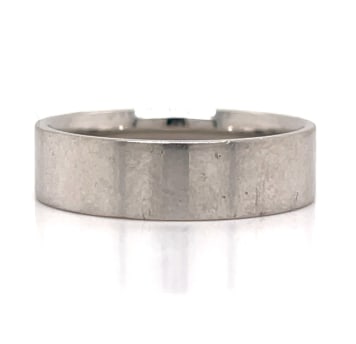 Platinum Band: Classic, high-polish Platinum wedding or stacking band.