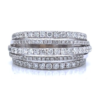 18K White Gold 2.40 Ct. Diamond Ring: 18K White Gold; featuring a total of 2.40 Ct. in Diamonds.