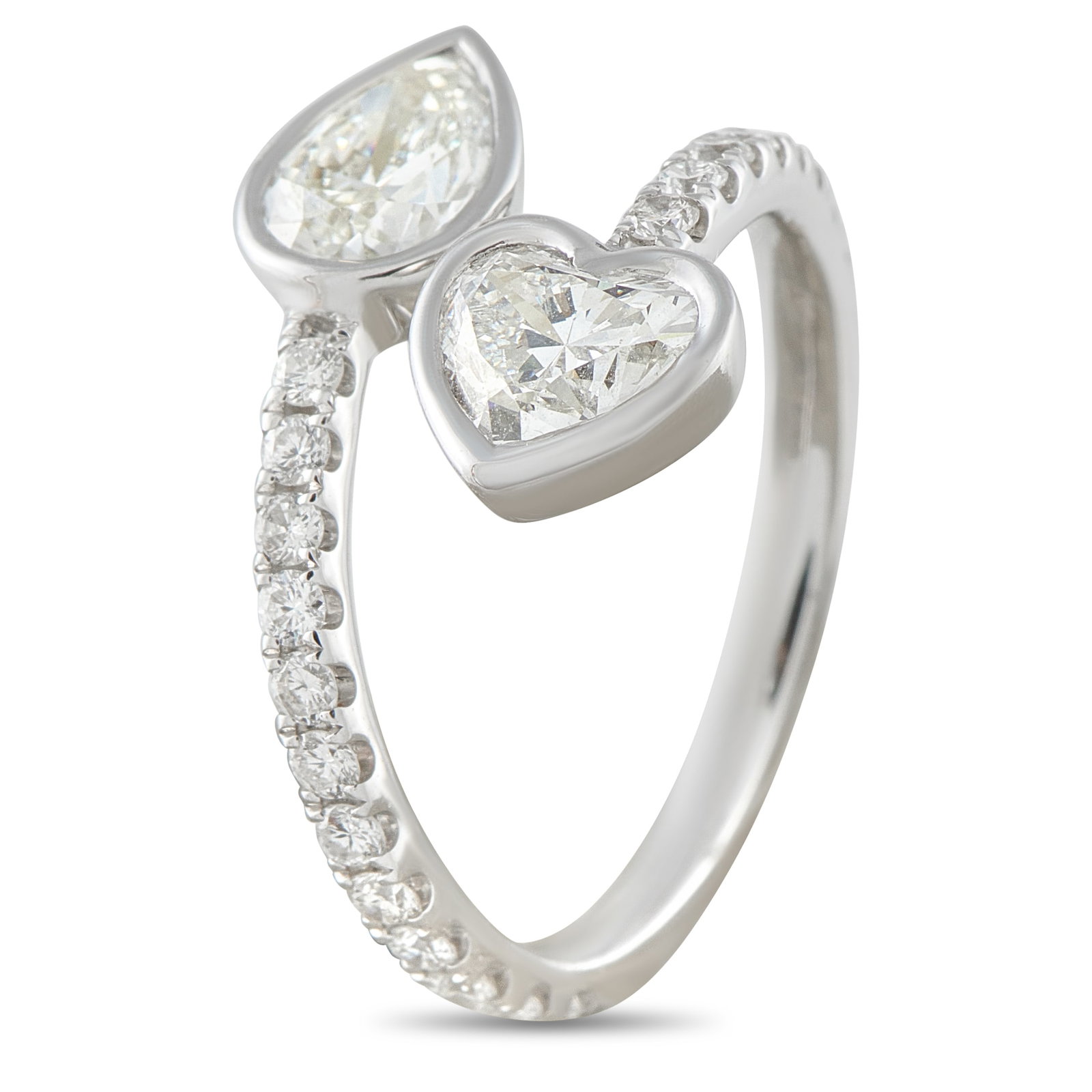 18K White Gold 1.90ct Diamond Bypass Ring ALR-19077 (1 of 1)