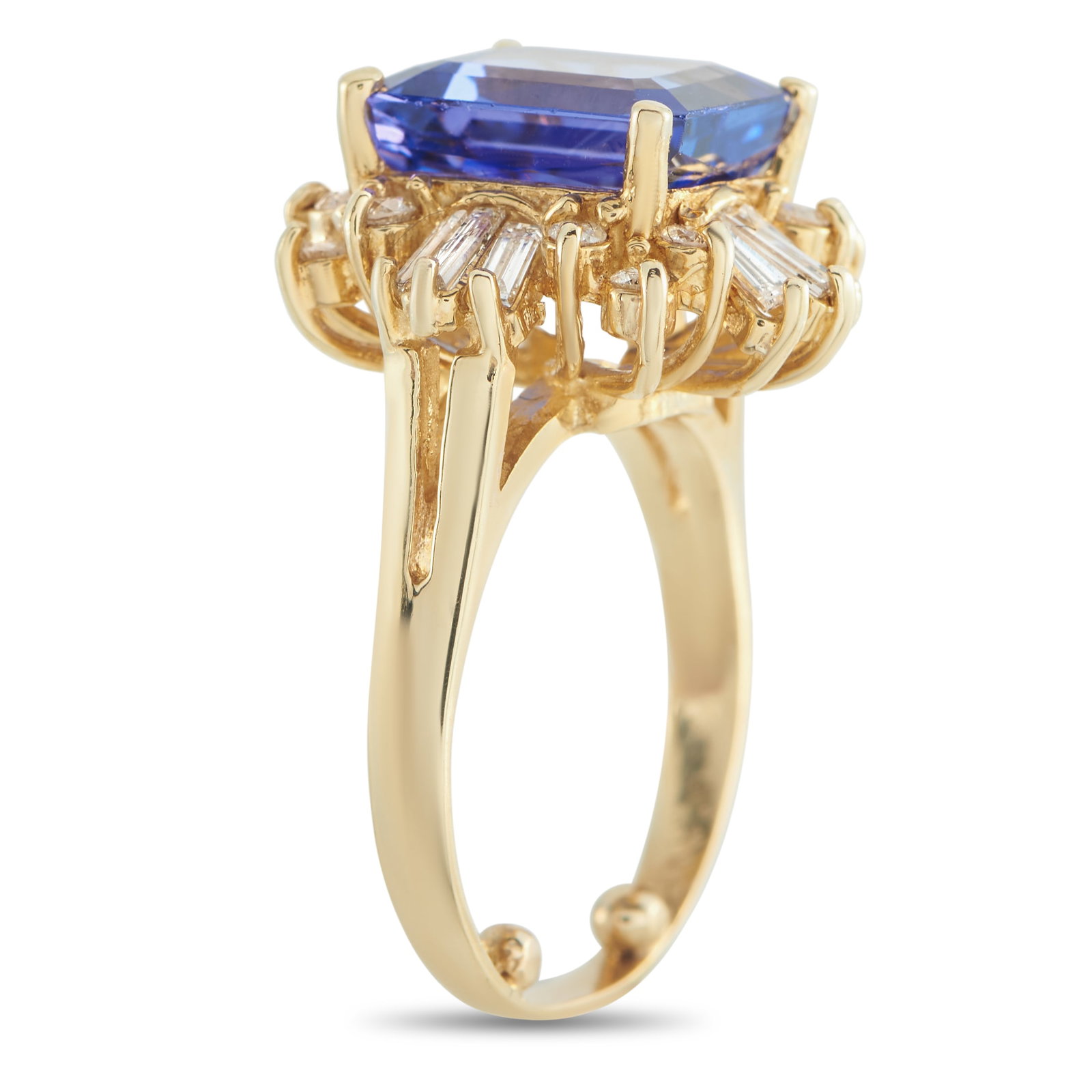 14K Yellow Gold 1.20ct Diamond and Tanzanite Ring MF18-031726 (1 of 1)