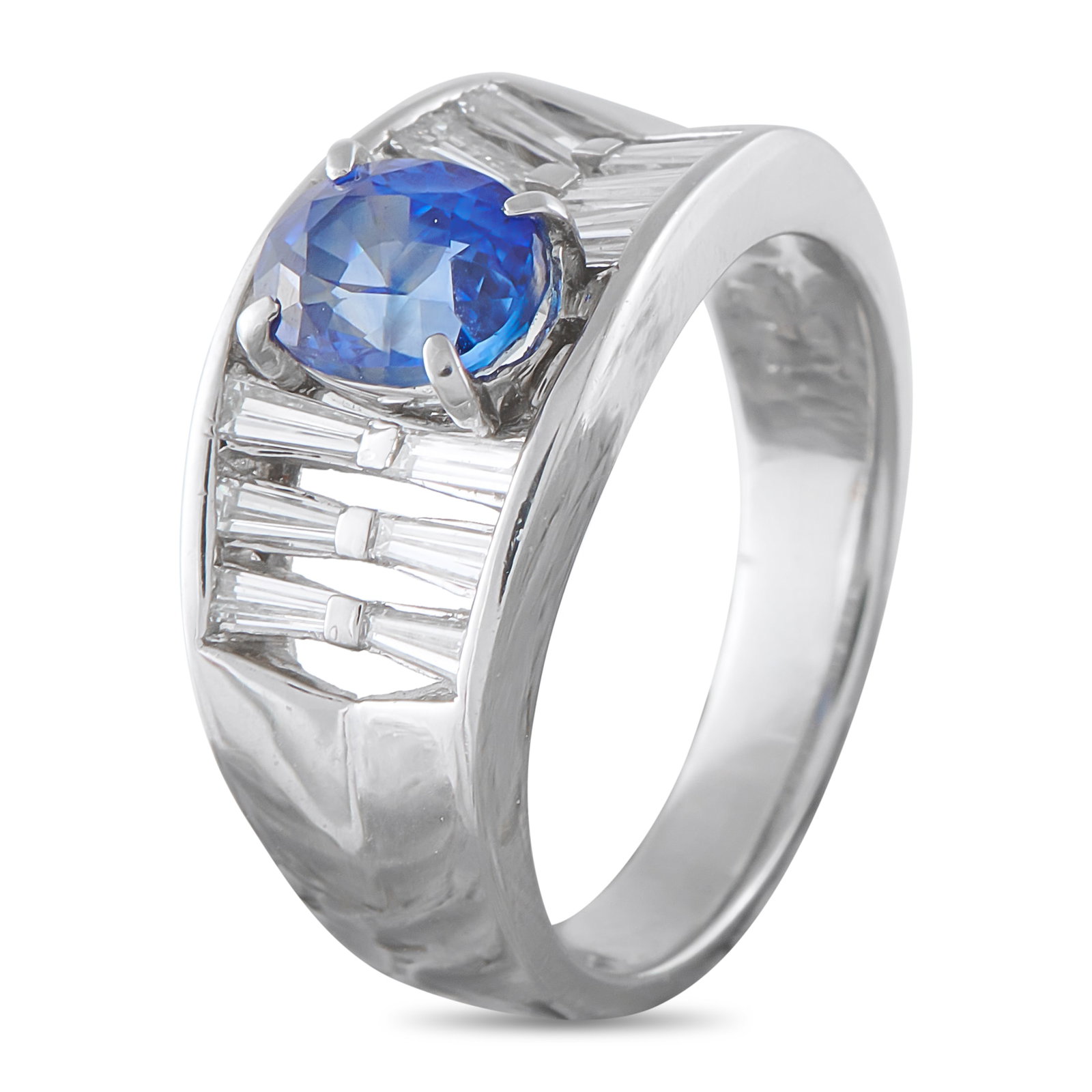 Platinum 0.50ct Diamond and Sapphire Ring MF29-031626 (1 of 1)