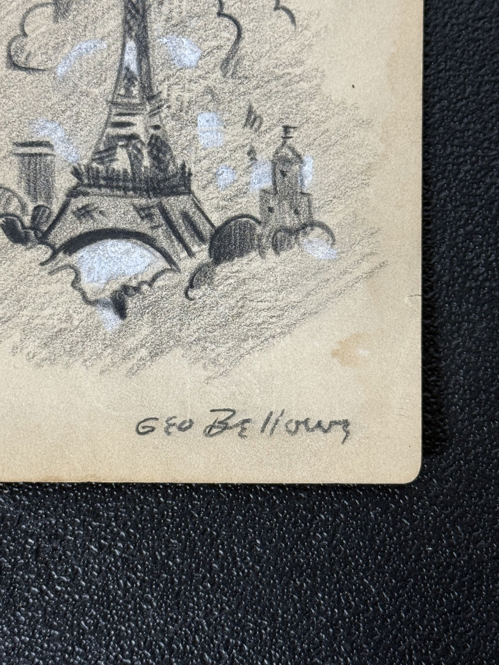 Geo Bellows Graphite Sketch Eiffel Tower - 2