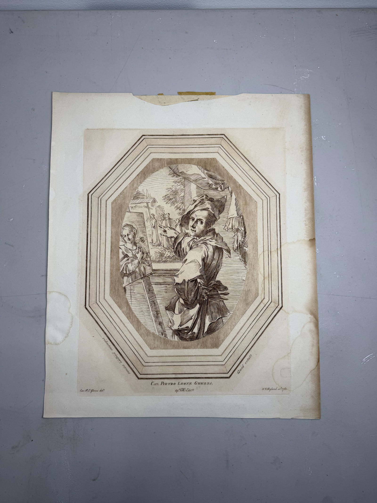 Religious Octagonal Engraving - 2