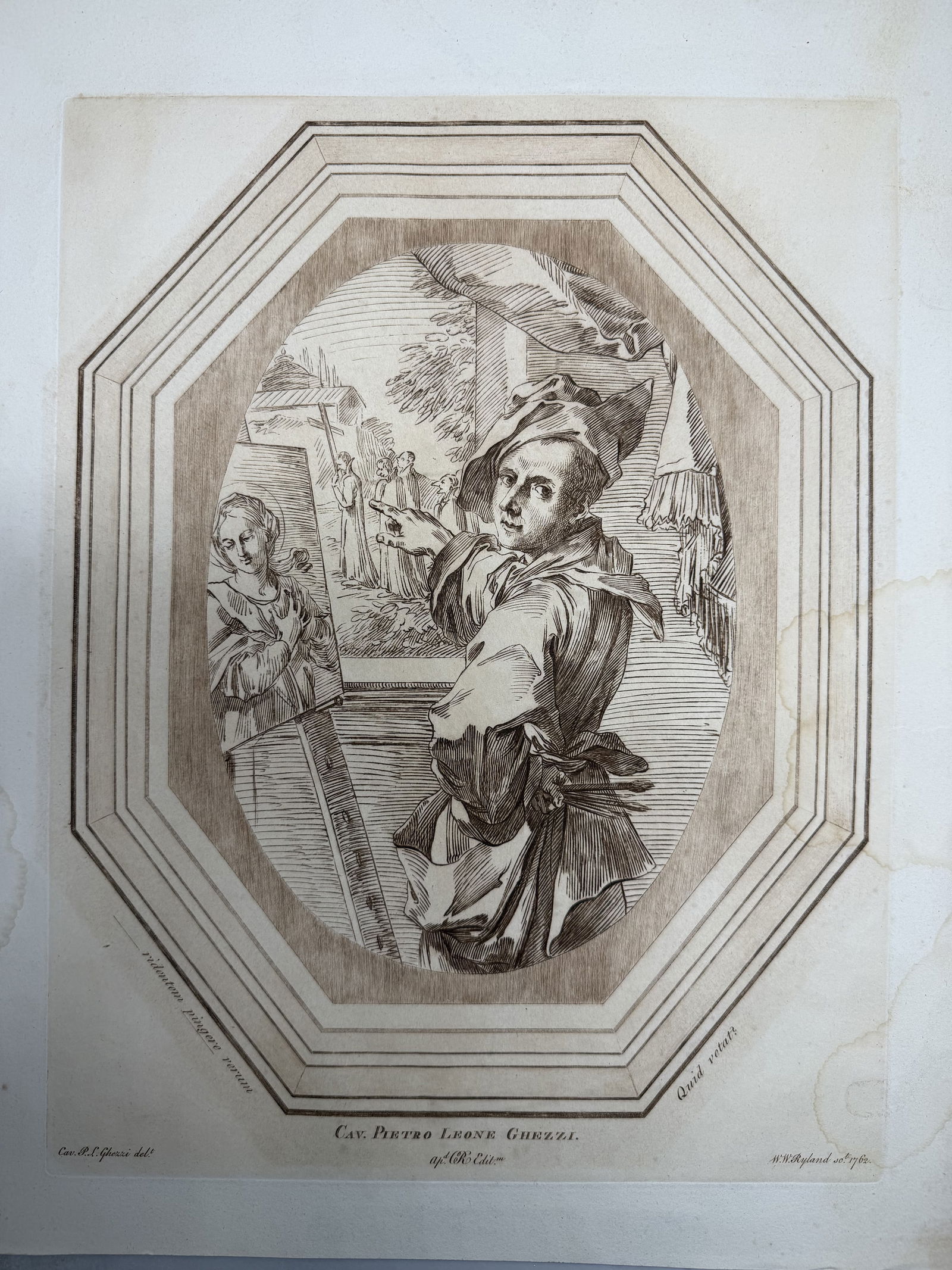 Religious Octagonal Engraving - 3