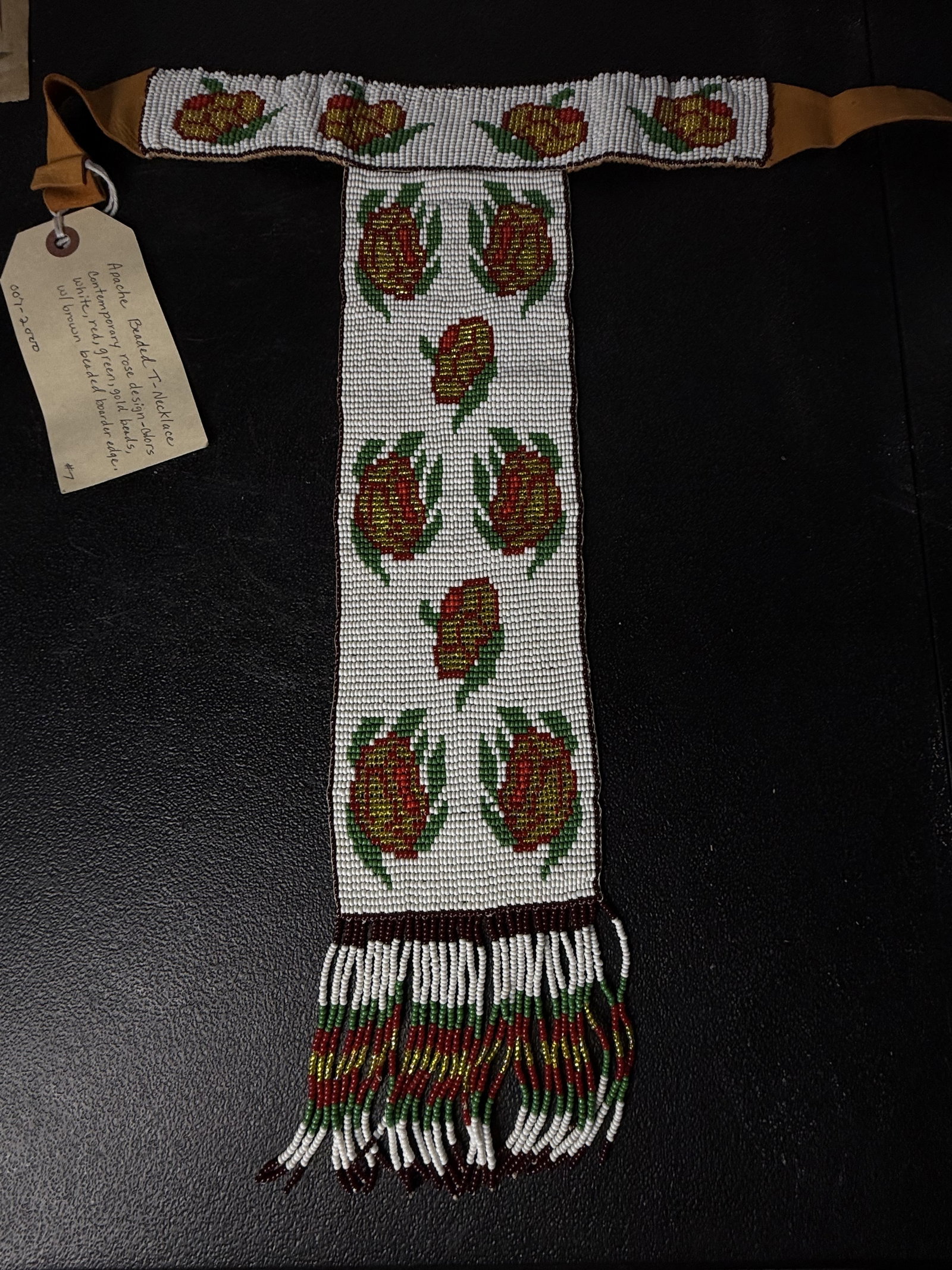 Apache Beaded Necklace Handwoven Native American Piece (1 of 7)