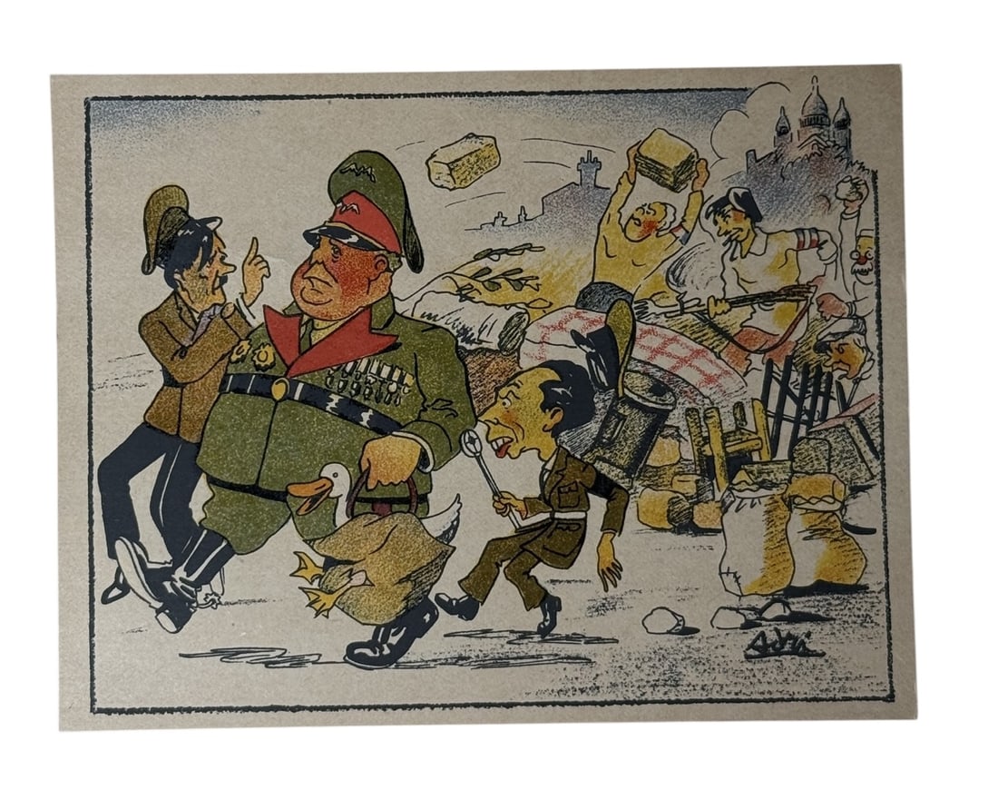 Anti-Soviet Political Cartoon Postcard Early 20th Century Satire (1 of 4)