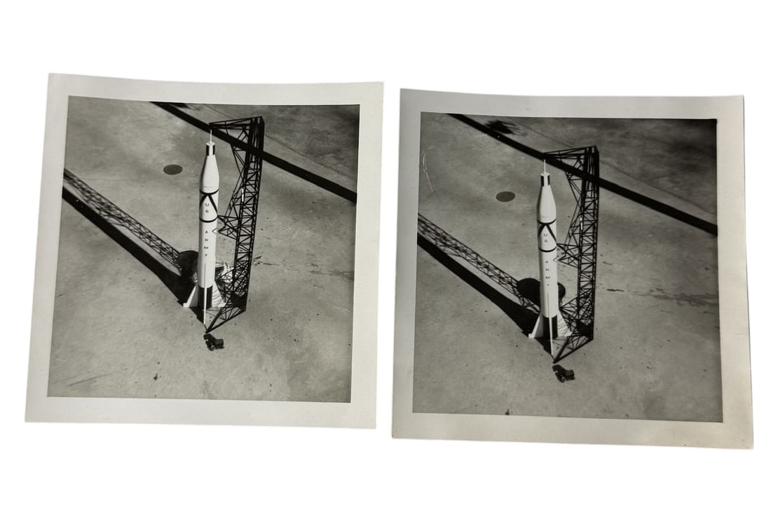 Pair Photo of Early NASA / U.S. Army Rocket Photographs Rocket launched Americas first satellite (1 of 5)