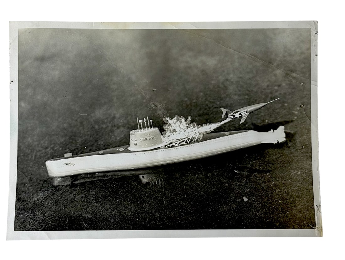 Vintage Military Submarine & Missile Test Photograph (1 of 5)