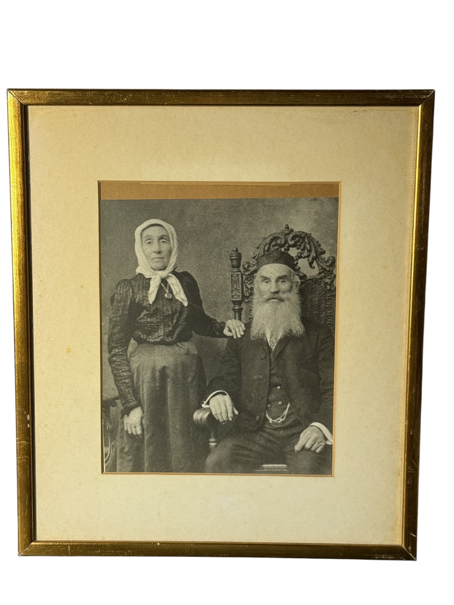 Antique 19th Century Portrait Photograph of Elderly Couple (1 of 5)
