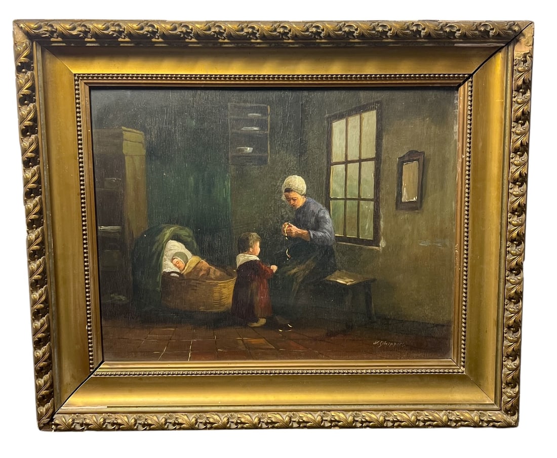 Antique Oil Painting Signed (1 of 5)