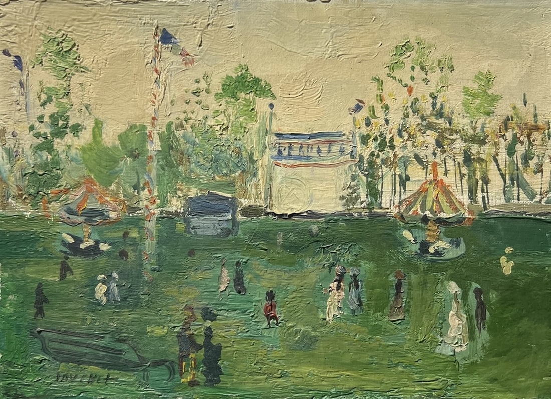 French Post-Impressionist Painting Signed: French Post-Impressionist Painting Signed