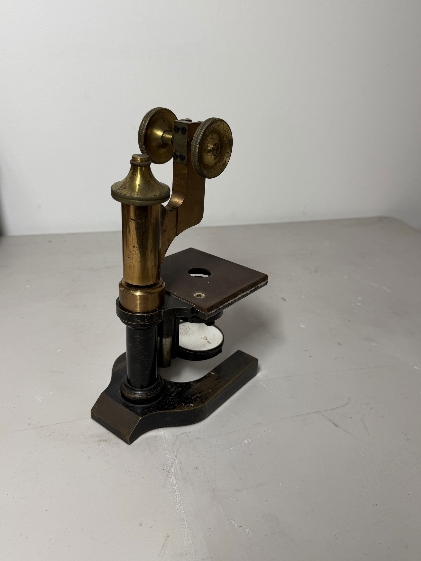 Antique Brass Microscope - 3