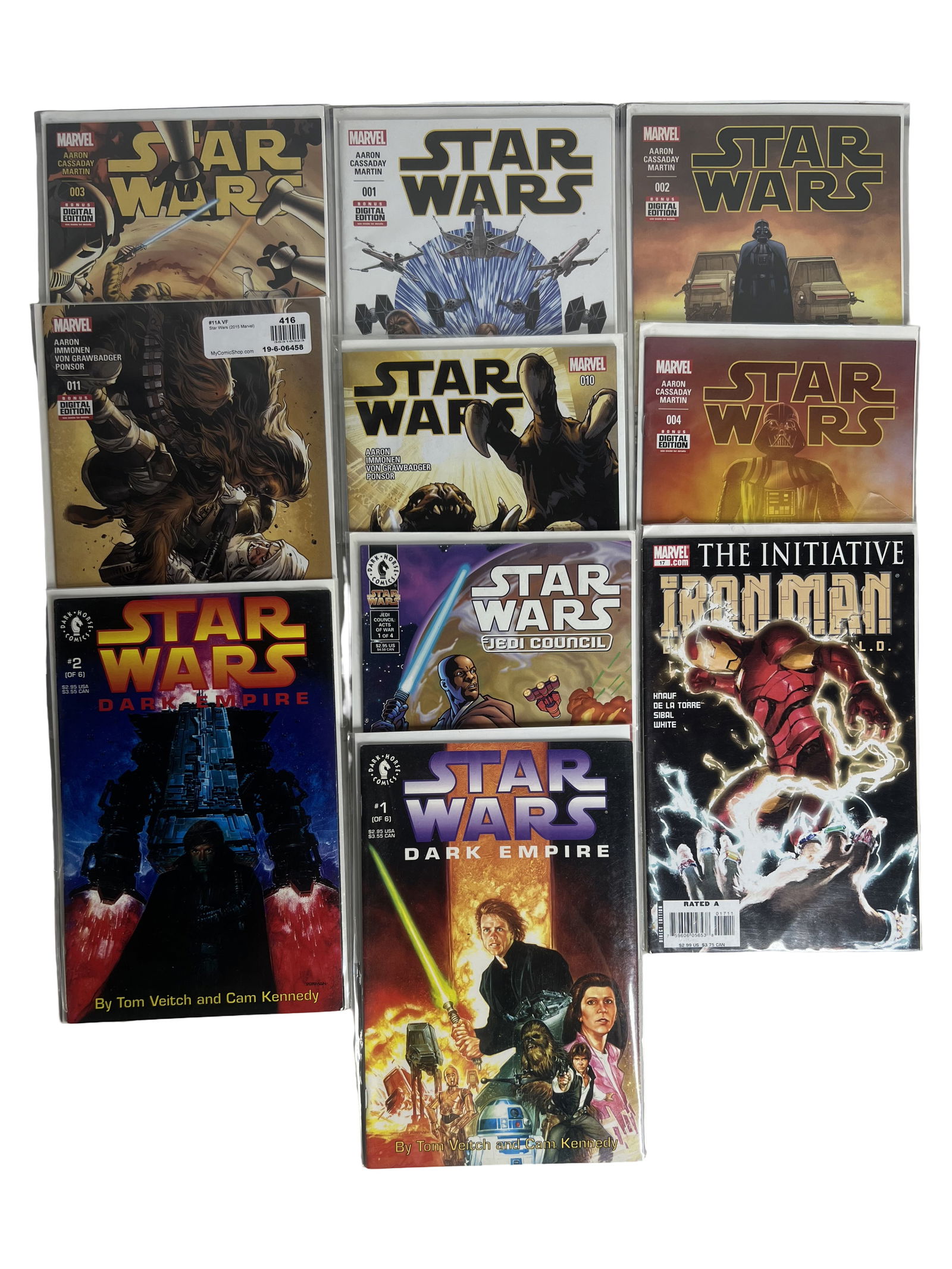 Star Wars Comic Book Lot Marvel Series, Dark Empire, Darth Vader, Jedi Council (1 of 4)