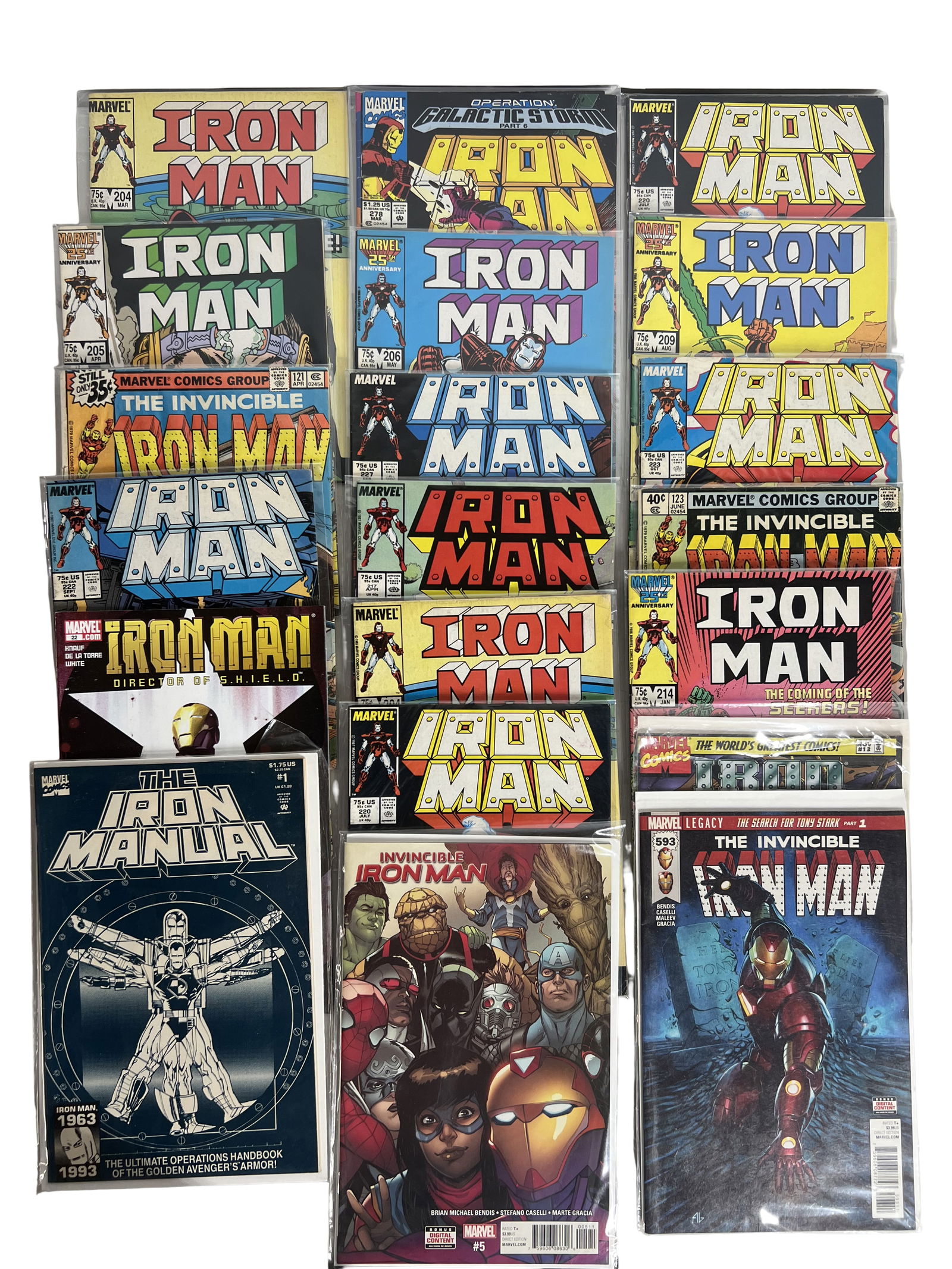 Iron Man Comic Book Lot Marvel Comics Bronze Age to Modern Mix (1 of 5)