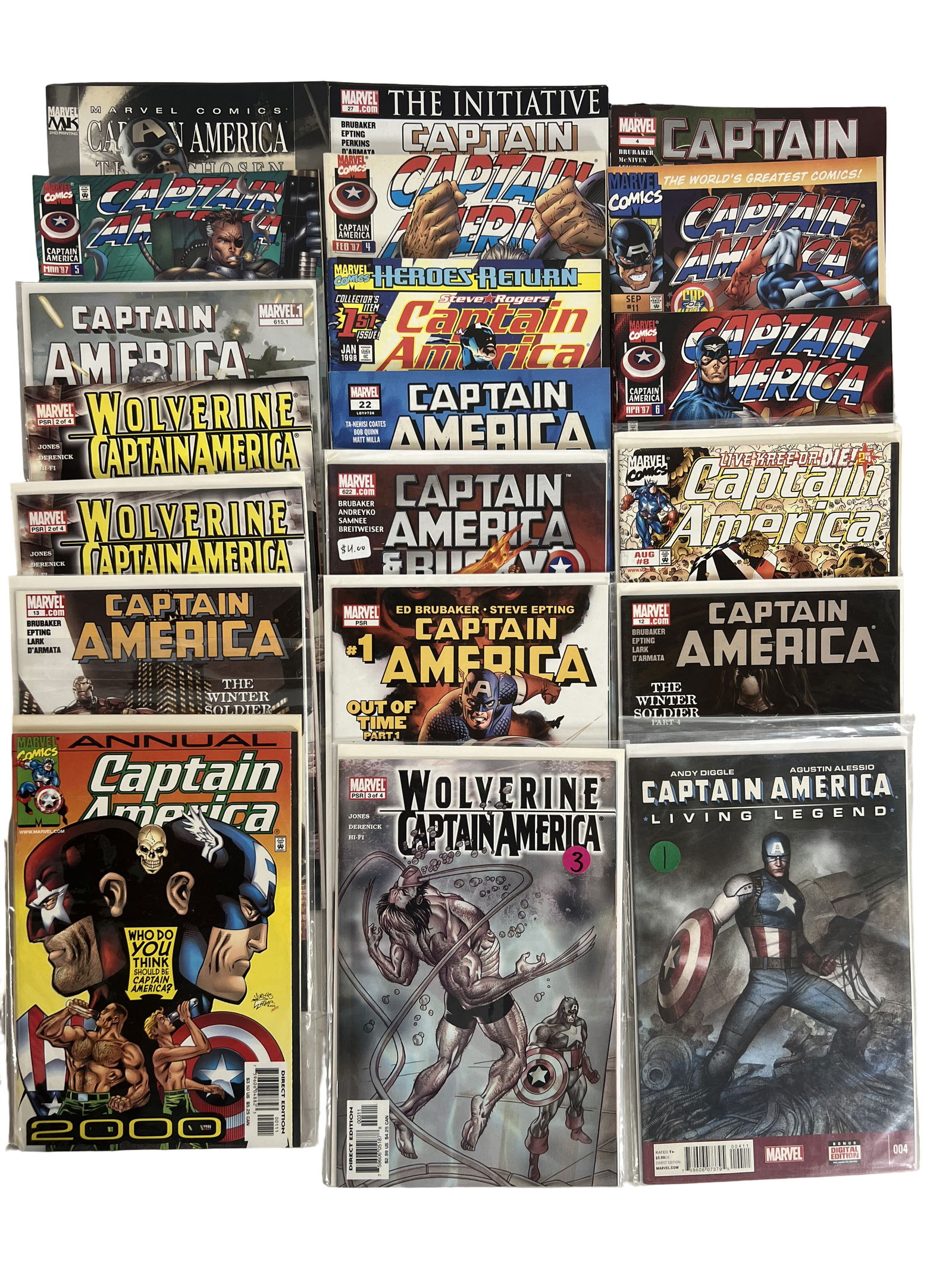 Captain America Comic Book Lot Heroes Return, Wolverine Crossovers (1 of 5)