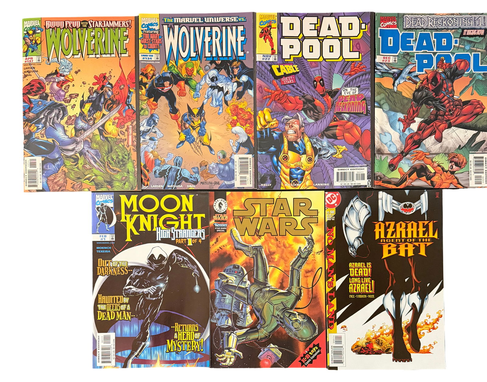 Marvel Mixed Lot Wolverine, Deadpool, Cable (1 of 2)