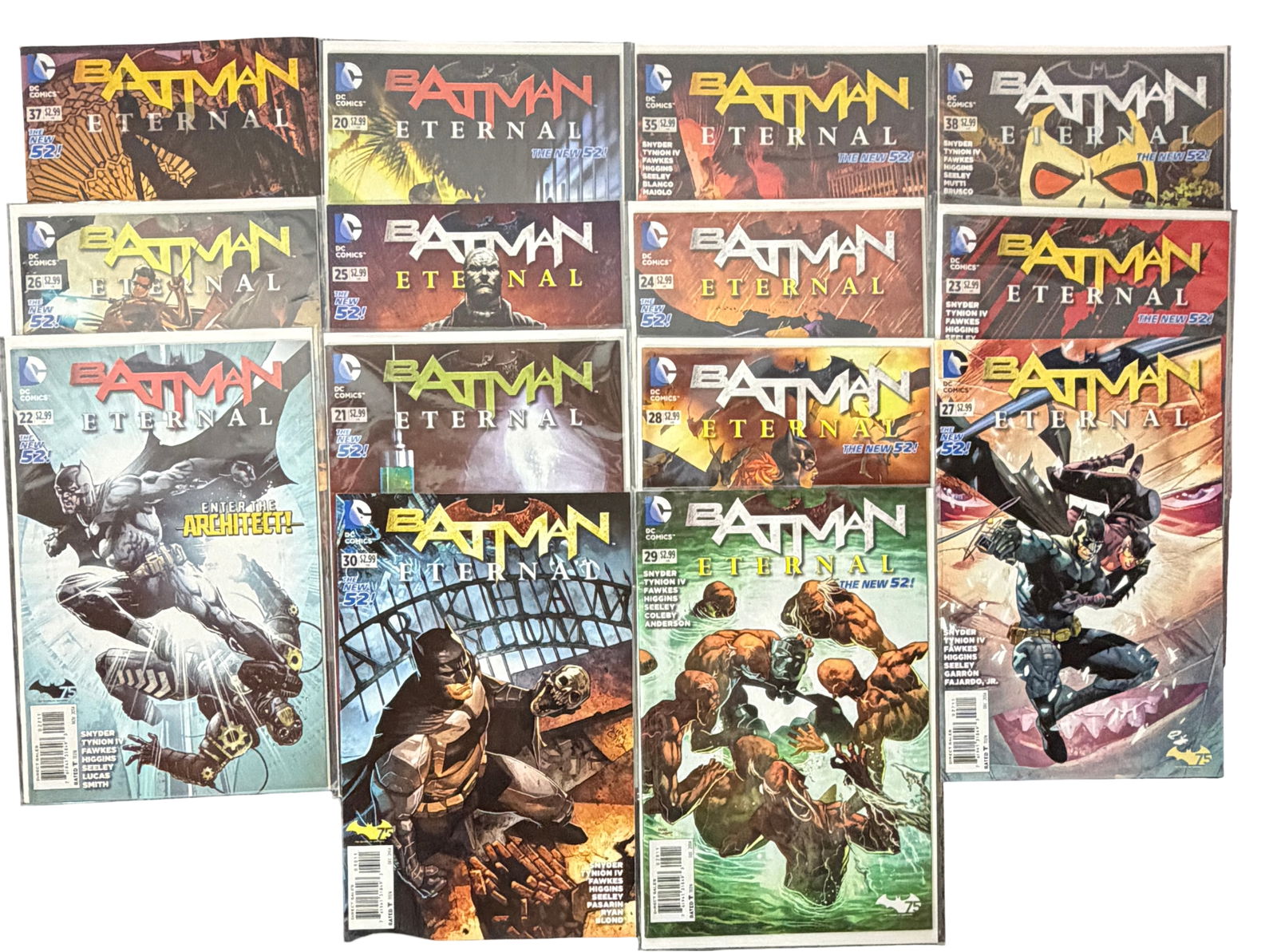 Batman Eternal Comic Lot New 52 Full Run (Part 1): DC Batman Eternal New 52 comic lot including multiple consecutive issues. Popular weekly series with strong storyline continuity.