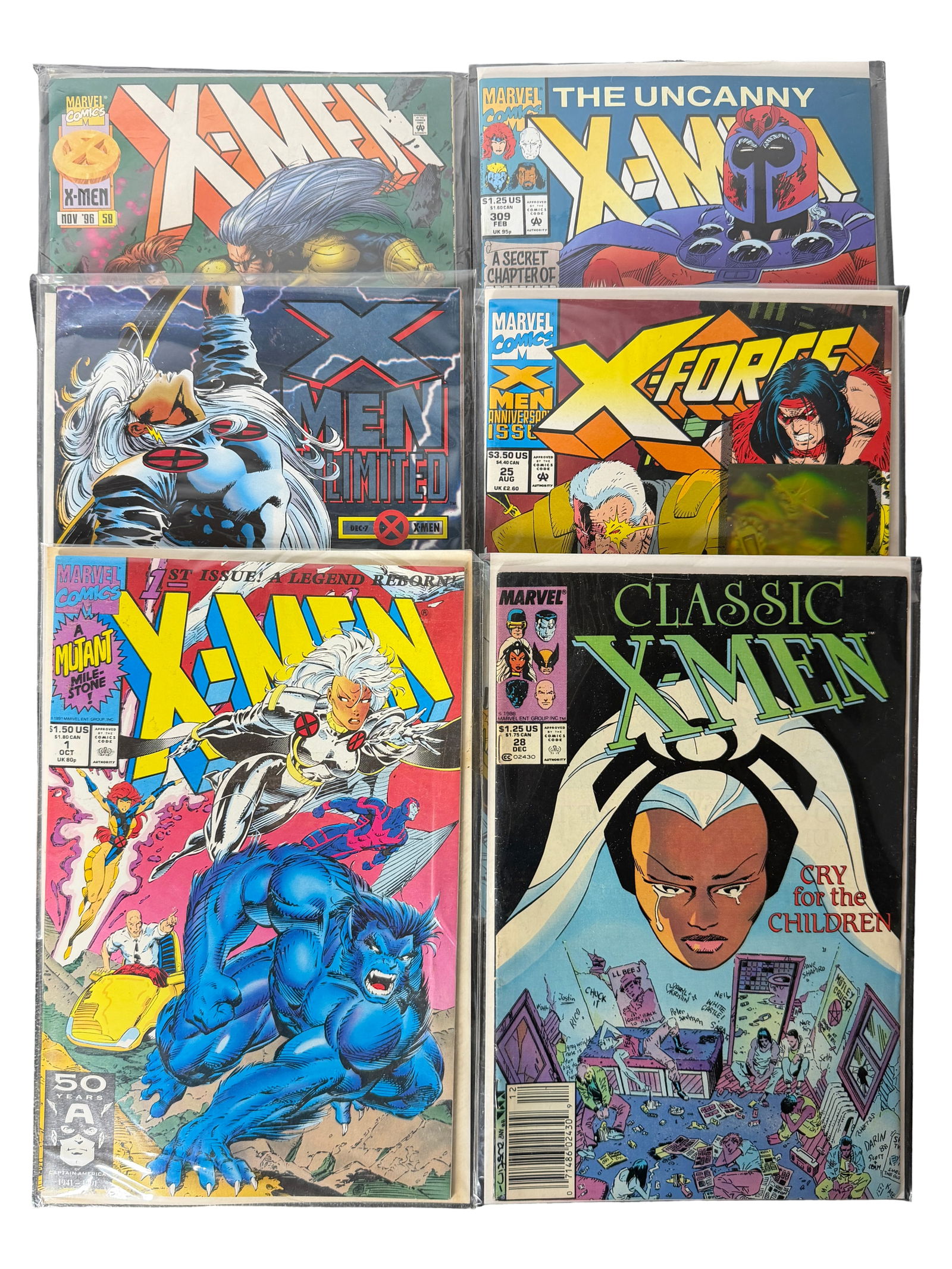 Comic Book Lot X-Men Mixed Issues (1 of 3)