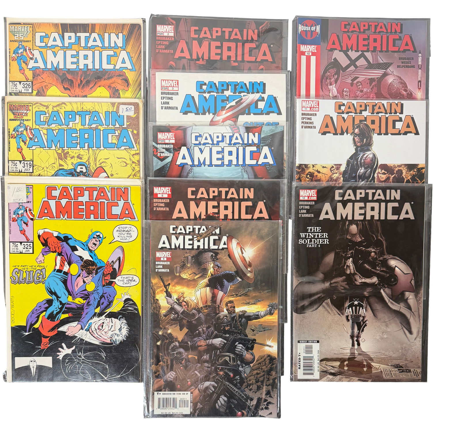 Comic Book Lot Captain America Mixed Era: Mixed Captain America issues including key covers and storyline arcs. Includes popular character appearances.