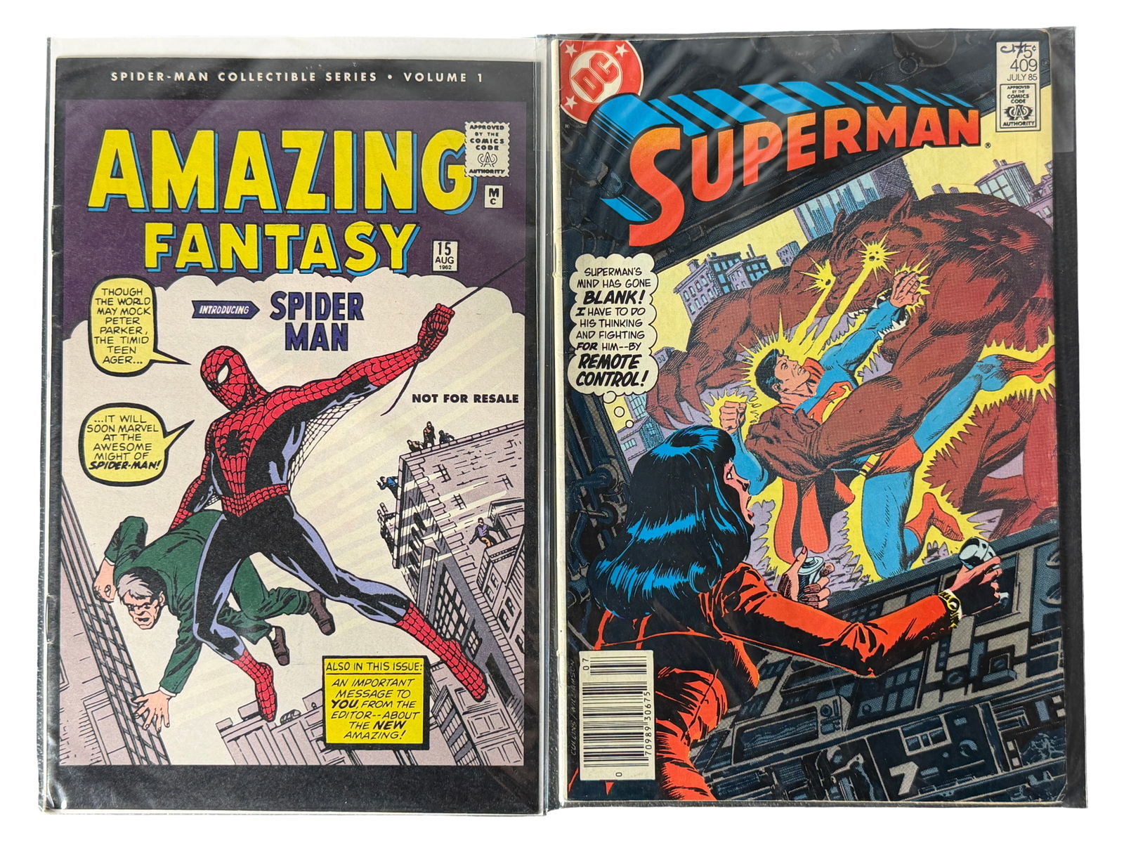 Comic Book Lot Amazing Fantasy 15 Reprint Superman (1 of 3)