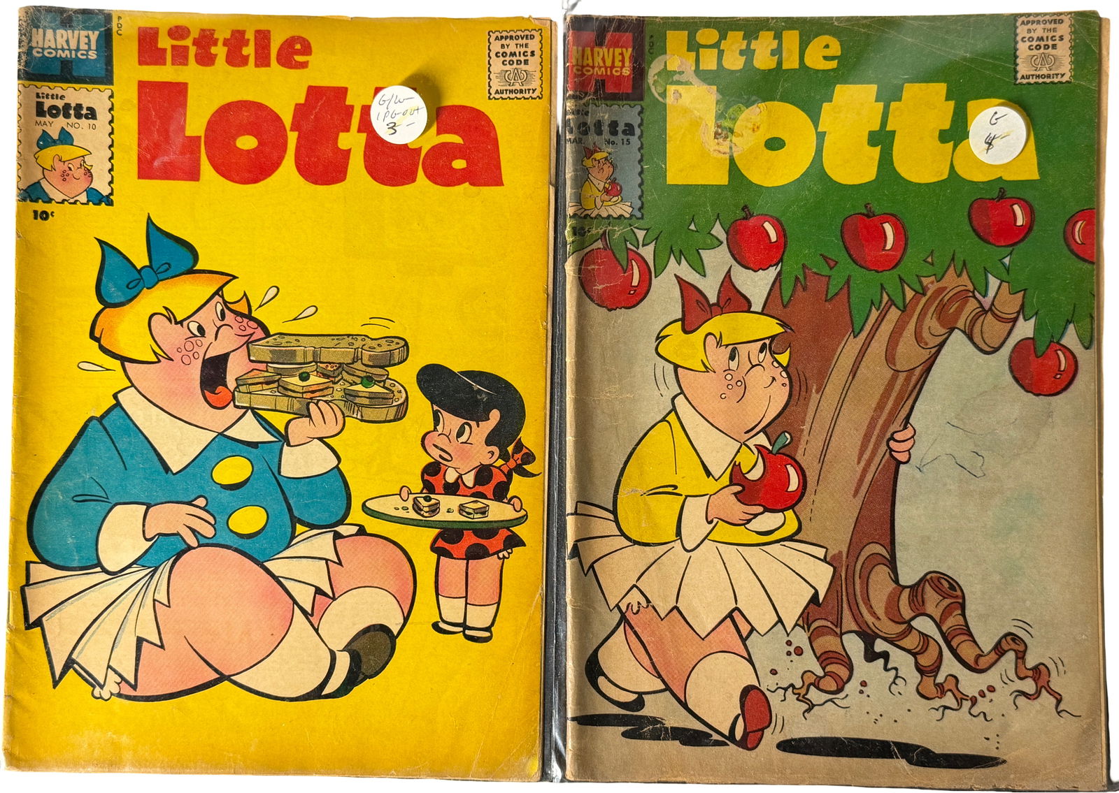 Comic Book Lot Little Lotta Group: Multiple Little Lotta issues featuring classic Harvey humor and colorful covers.