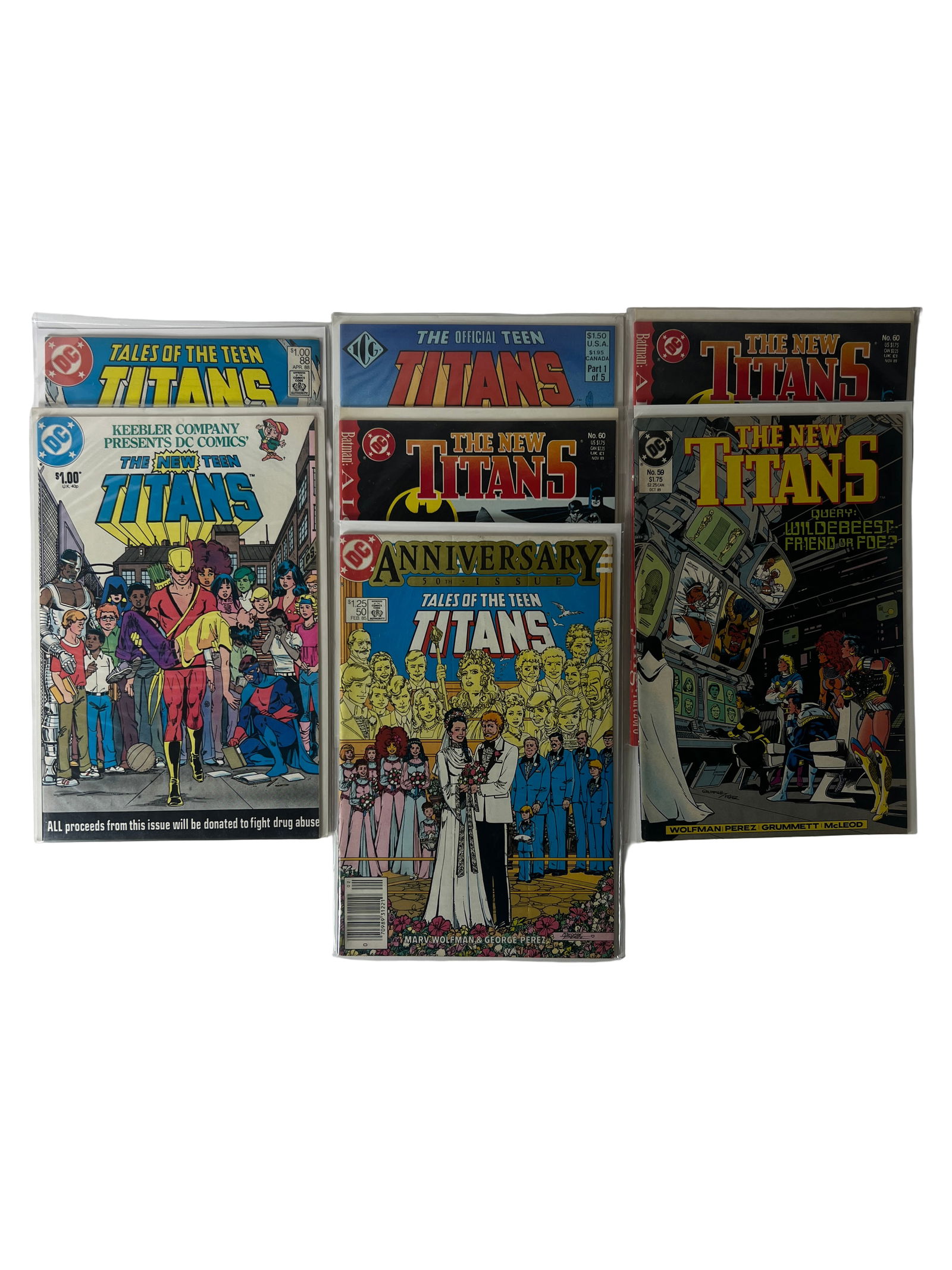 New Teen Titans Comic Book Lot Wolfman Perez Era: DC Comics