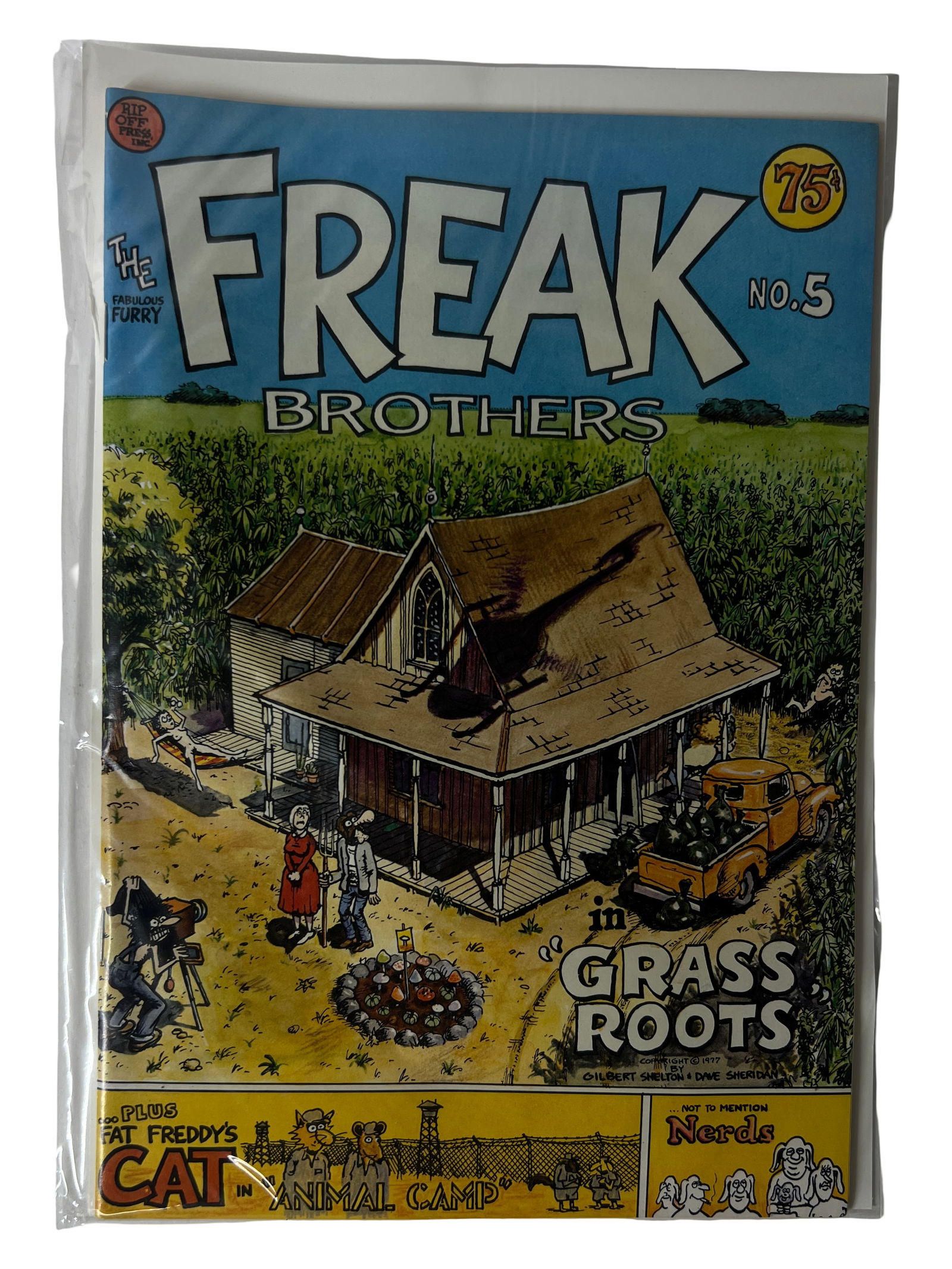 Freak Brothers 5 Underground Comic: 1977 Rip Off Press underground comic, Gilbert Shelton. Counterculture classic. Underground comix, cult collectible, Freak Brothers key title