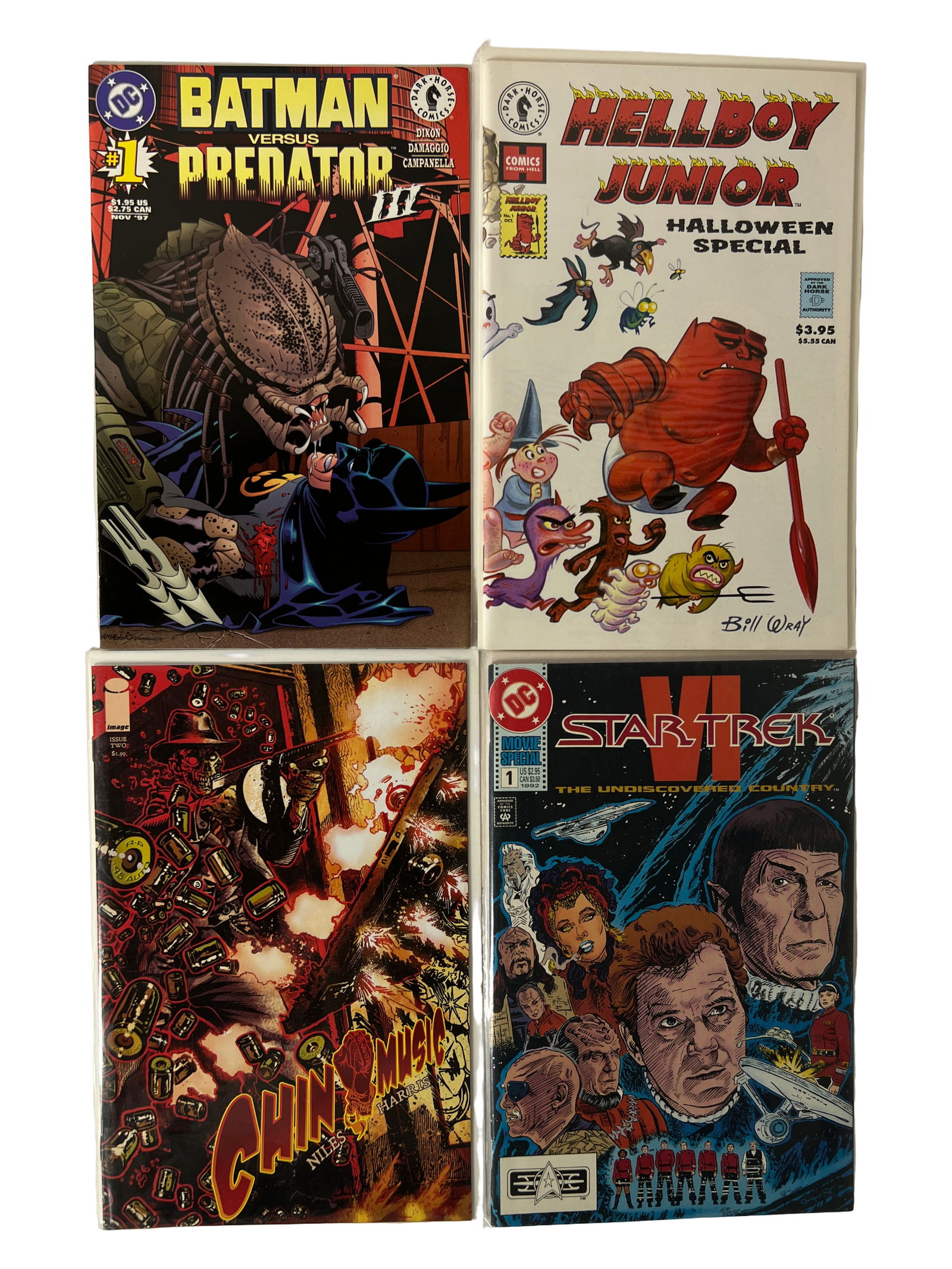 Batman/Predator Hellboy Jr Star Trek Image Comics: Mixed lot including Batman vs Predator 1, Hellboy Junior, Star Trek VI adaptation, and indie titles.