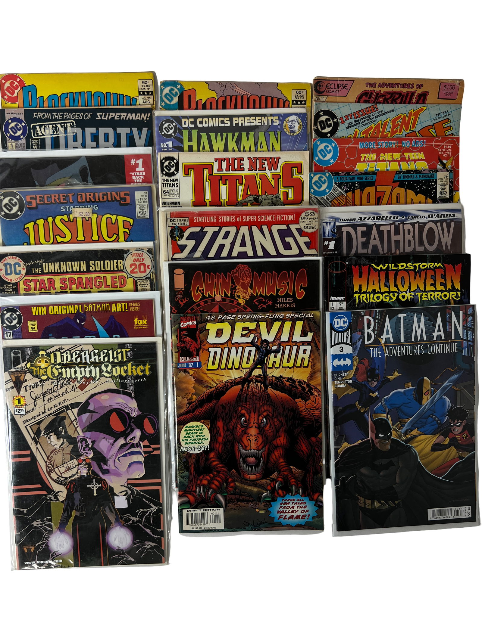 DC Bronze Modern Mix incl. Hawkman, Titans, Strange Adventures: Includes DC Comics Presents Hawkman, New Teen Titans, Strange Adventures, and indie titles.