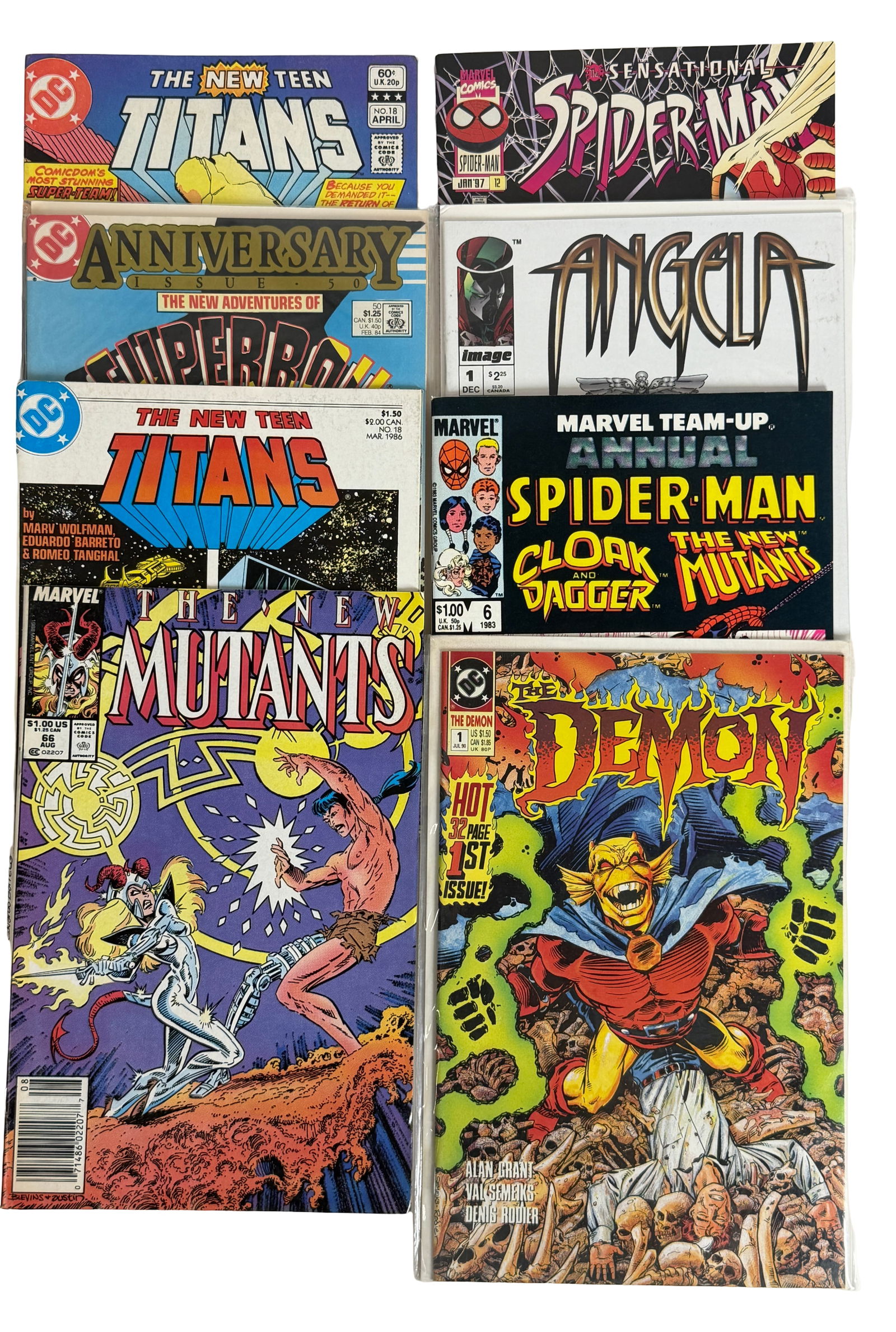 Mixed Comic Lot (New Mutants, Demon, Spider-Man) (1 of 2)