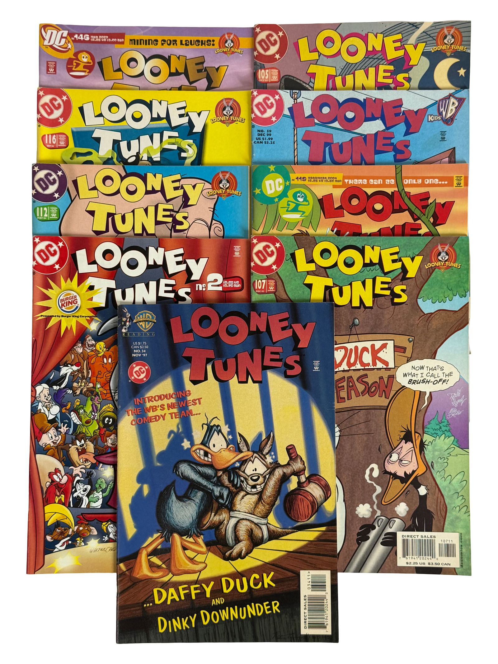 Looney Tunes Comic Books Lot (Daffy Duck Covers) (1 of 2)