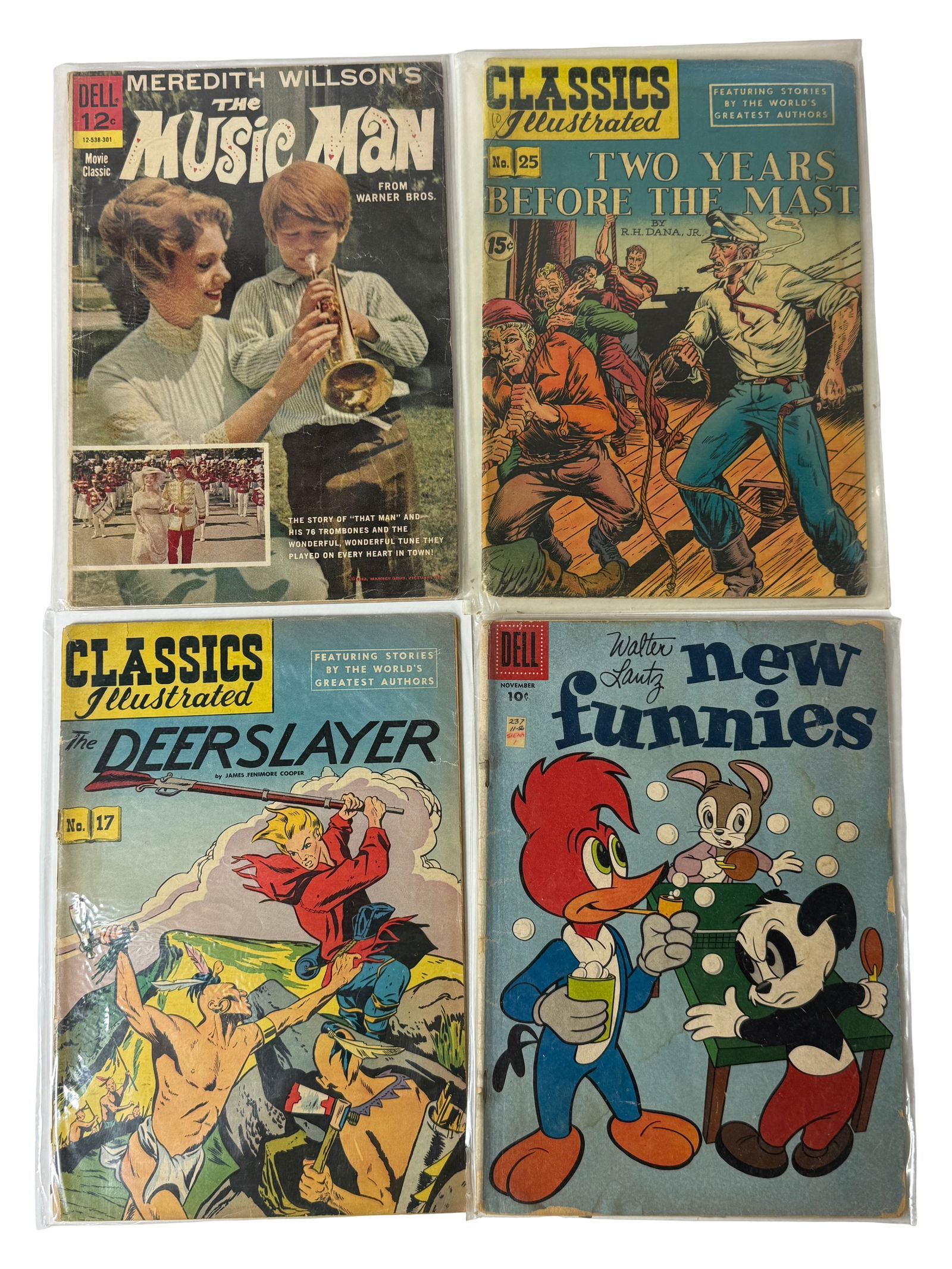 Comic Book Lot Classics Illustrated Dell Music Man New Funnies (1 of 1)