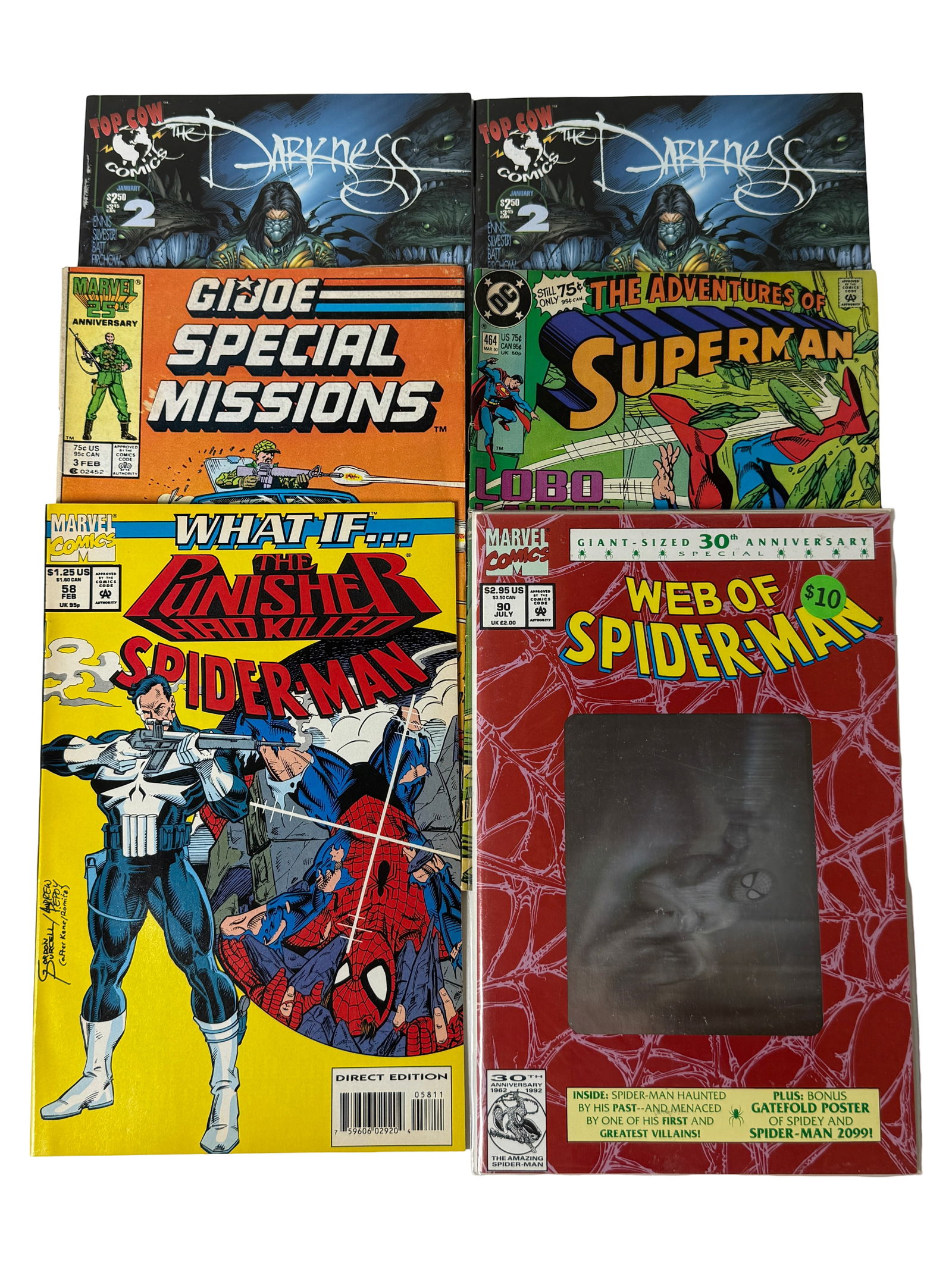 Comic Book Lot Superman Bronze Age Gotham Adventures Wonder Man: Includes Superman 373 (1982), Batman Gotham Adventures, Wonder Man Marvel issue, and additional DC/Marvel. Bronze to Modern mix. No major first appearances.