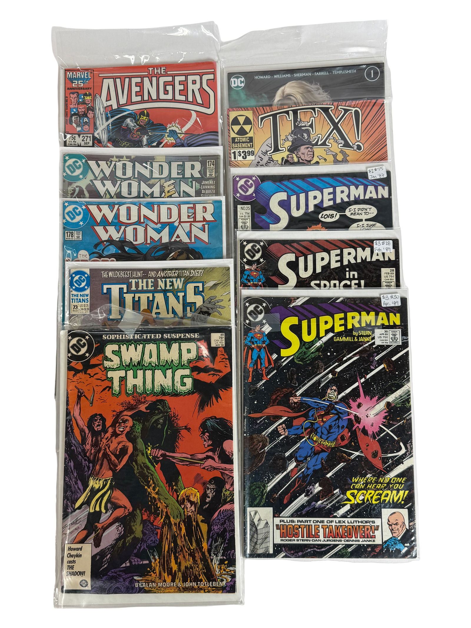 Comic Book Lot Avengers 271 Wonder Woman Swamp Thing (1 of 3)