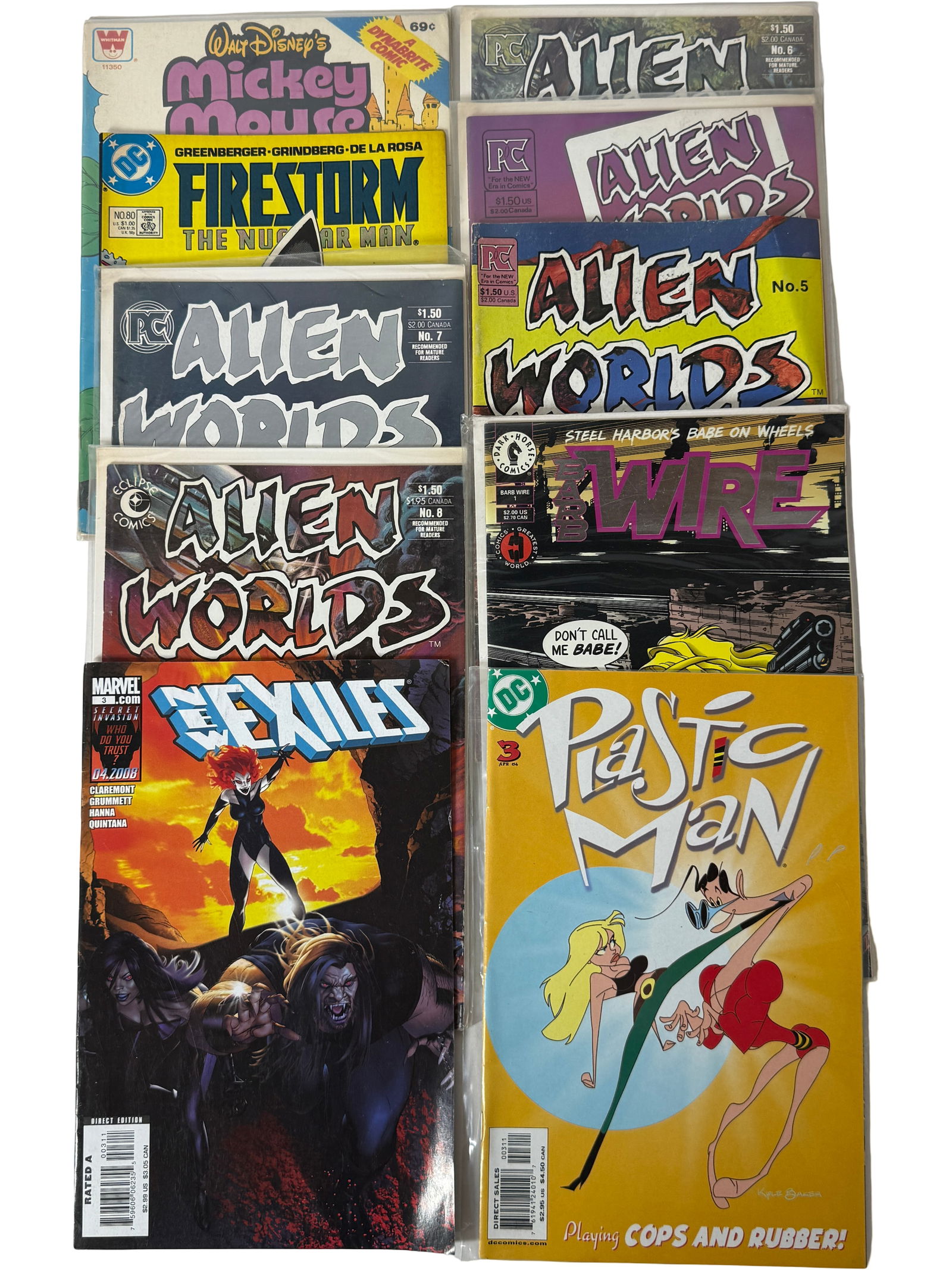 Comic Book Lot Cable Eternity Smith Time Force: Includes Marvel Cable, Eternity Smith, Time Force, and indie/90s comics mix.