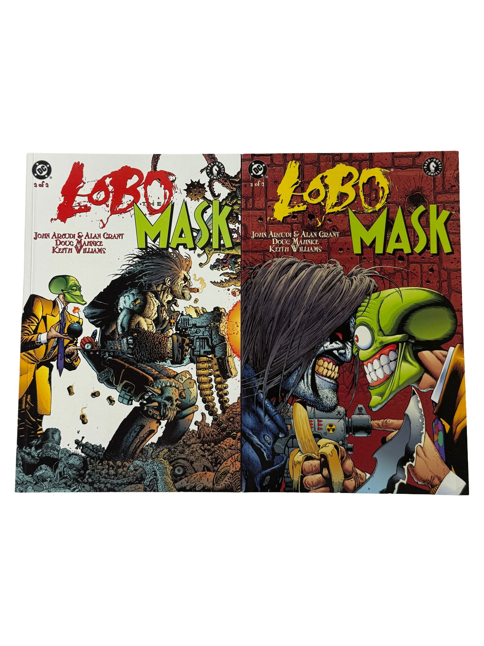 Comic Book Lot Lobo Mask Set (2 Issues): Includes Lobo Mask 1 of 2 and 2 of 2 (Dark Horse/DC crossover).
