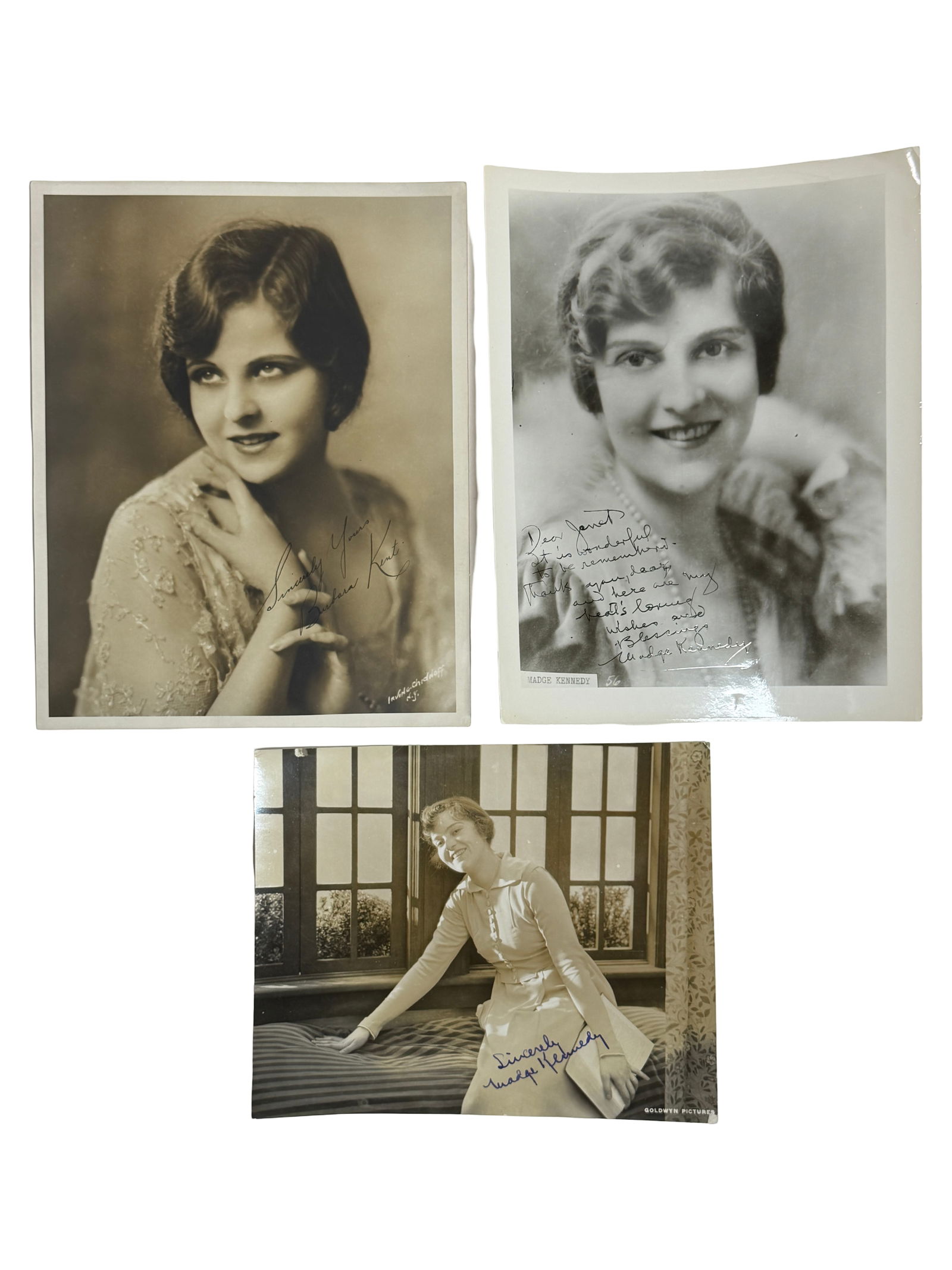 Vintage Hollywood Portrait Photos: Collection of vintage signed and unsigned Hollywood actress photographs.