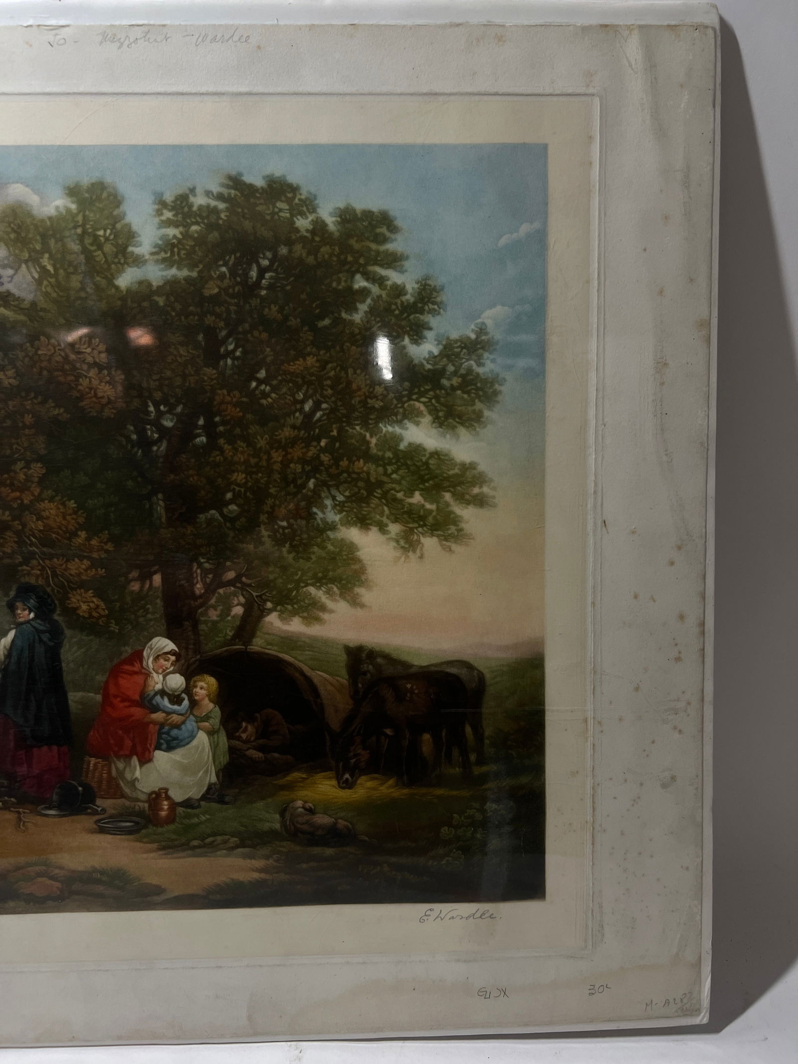 Framed Classical Style Print (Signed 'E. Wardle') - 3