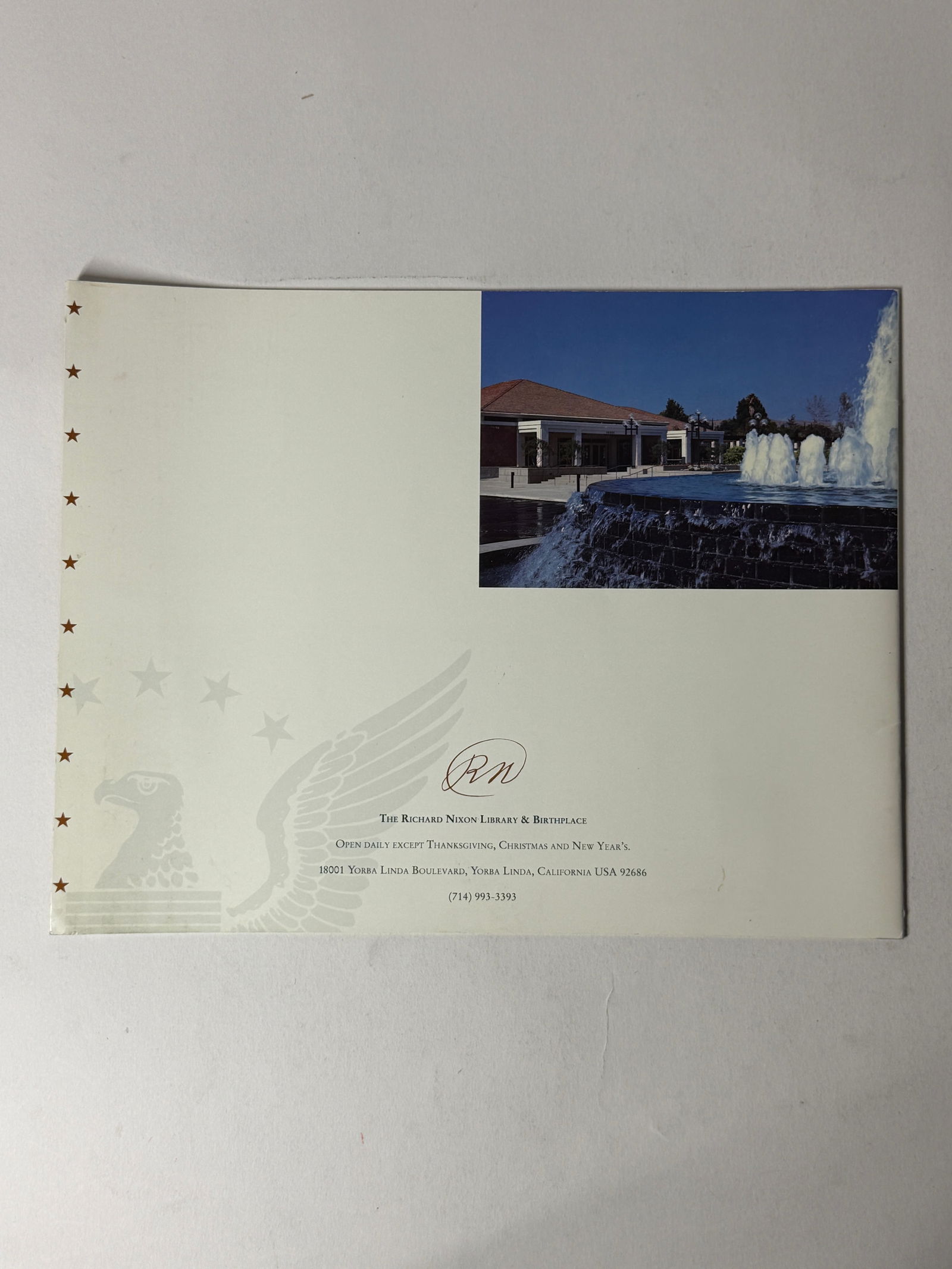 Richard Nixon Library Dedication Program Letter Signed - 4