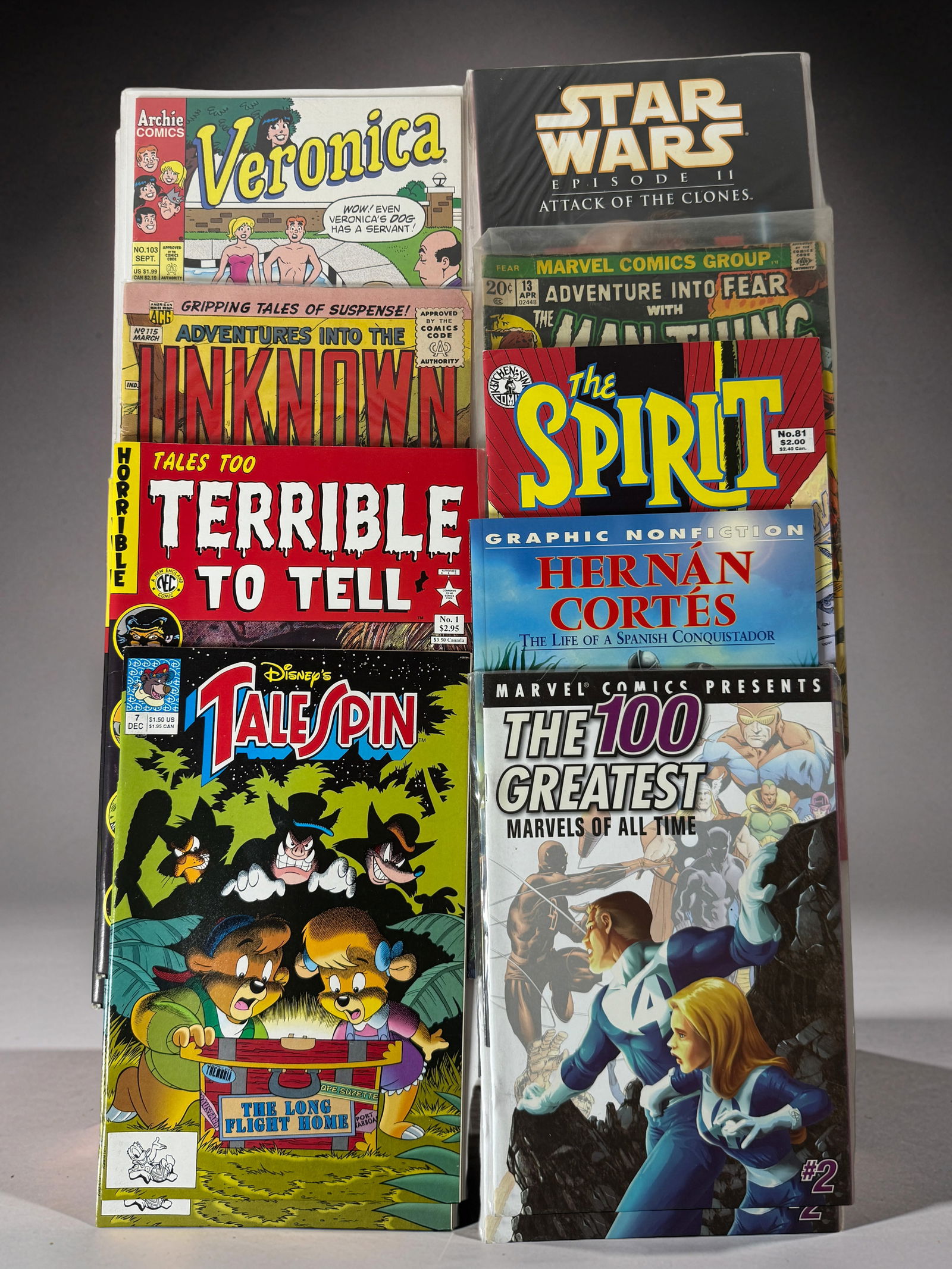 Mixed Comic Book Lot (Archie, Star Wars, Marvel): Group including Veronica (Archie), Star Wars Episode II, Spirit, and Marvel titles.