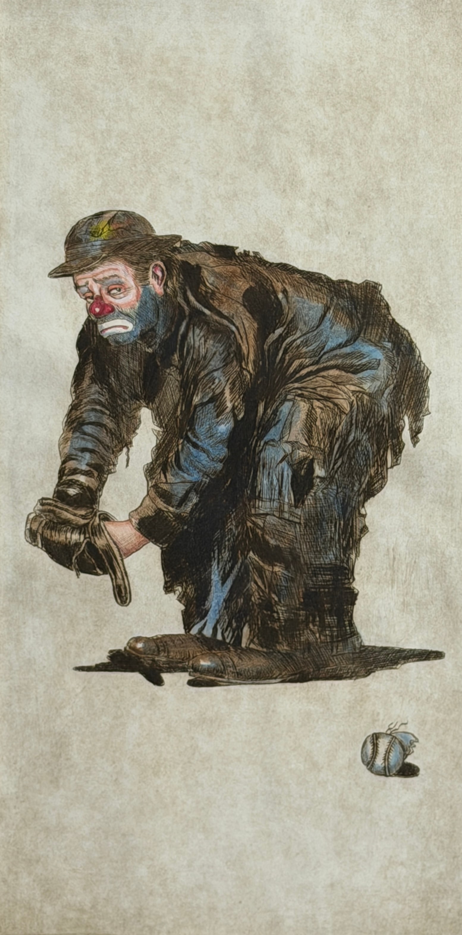 Framed Clown Artwork - 2