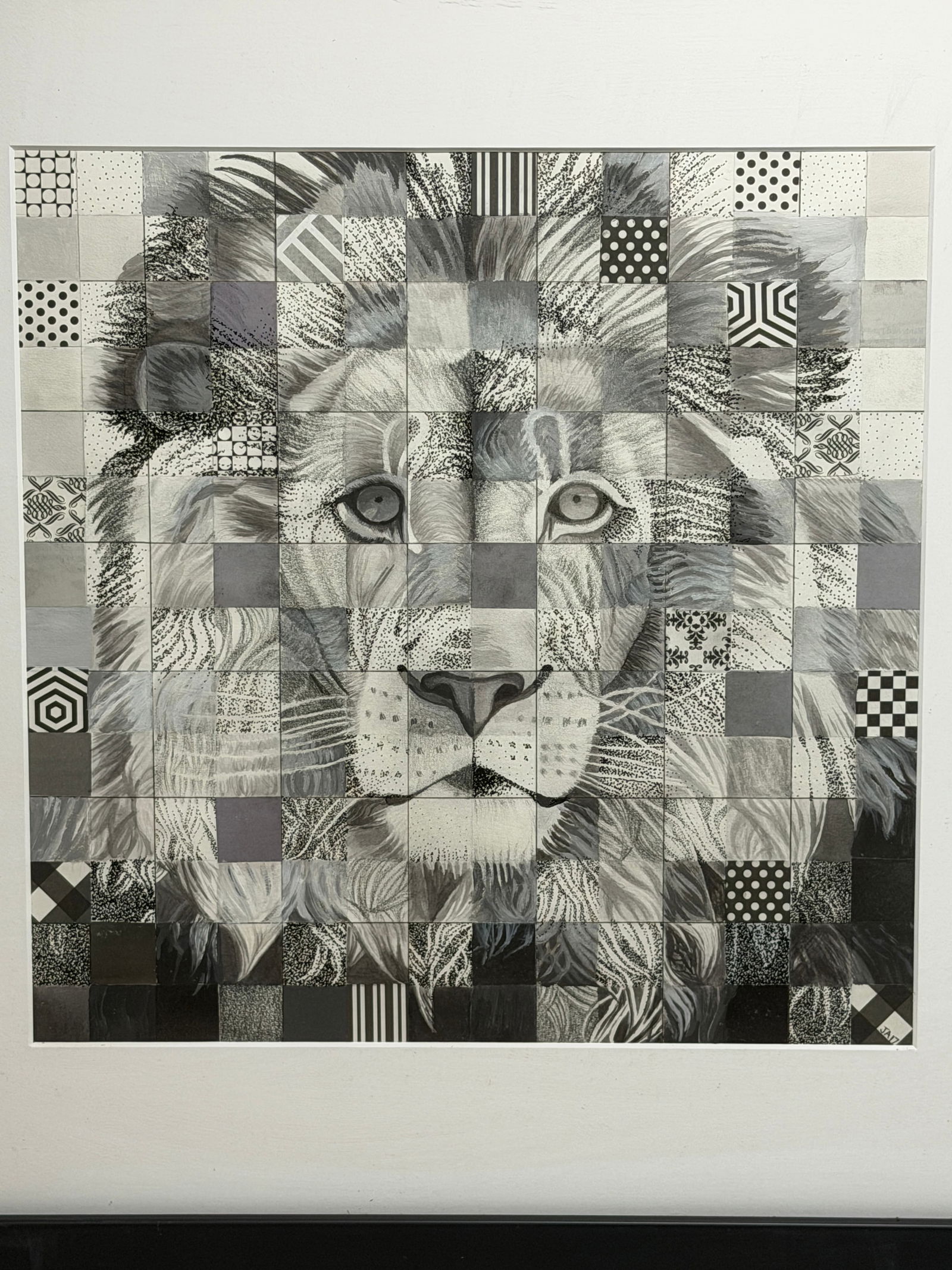 Framed Lion Artwork - 2